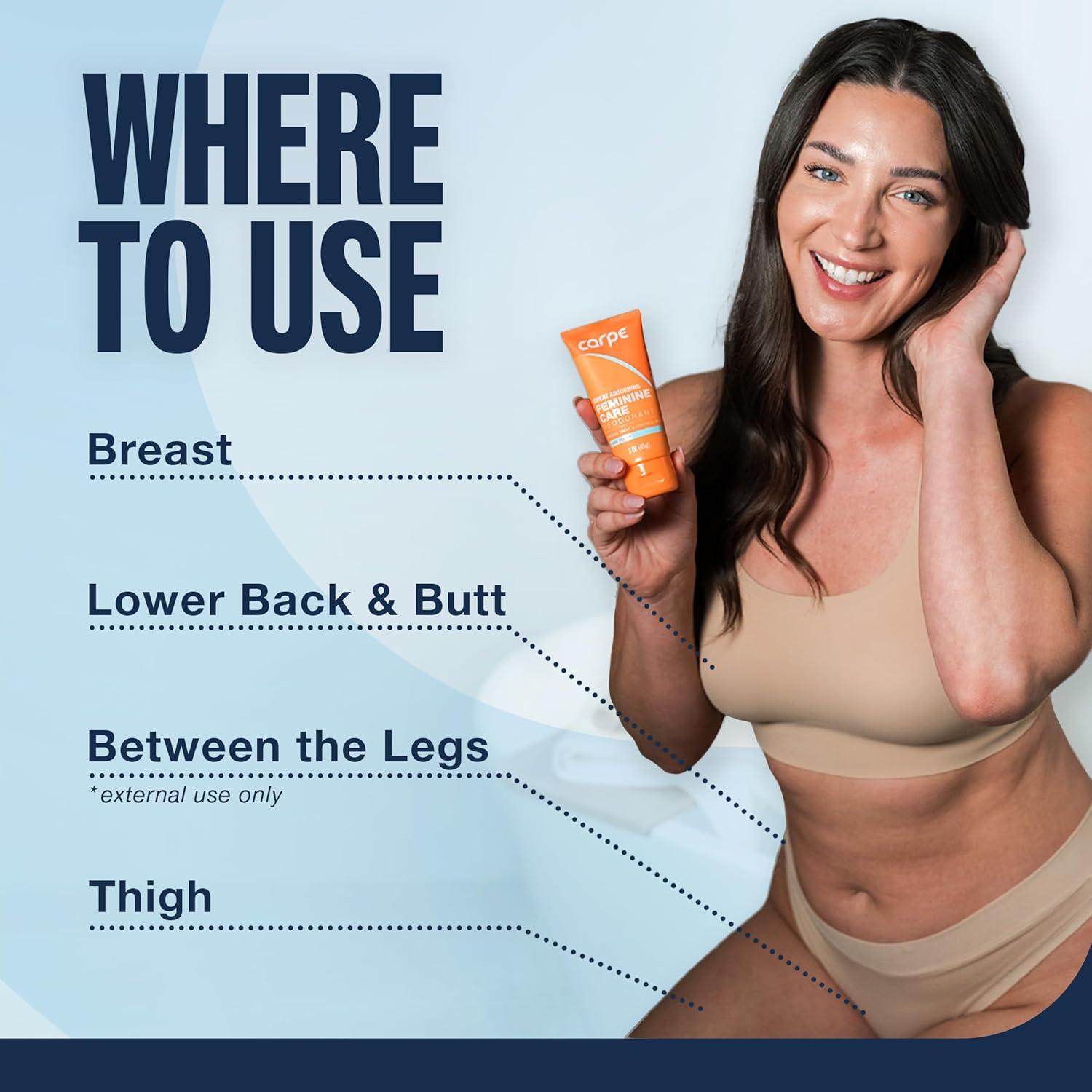 Desodorante Íntimo Carpe para Mujeres 100g pH Equilibrado Durazno