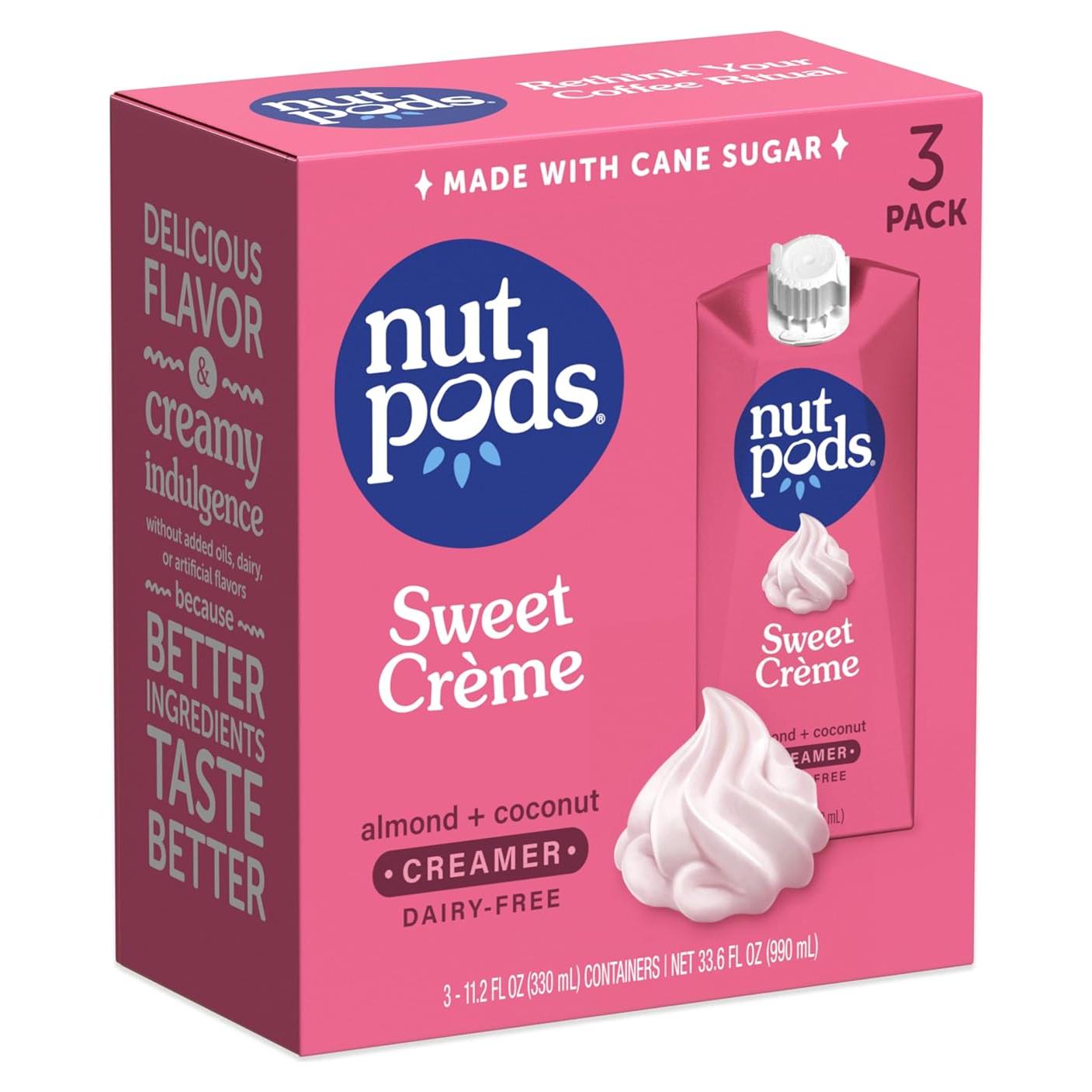 Crema Dulce No Láctea Nutpods - 3 Paquetes de 317.5g