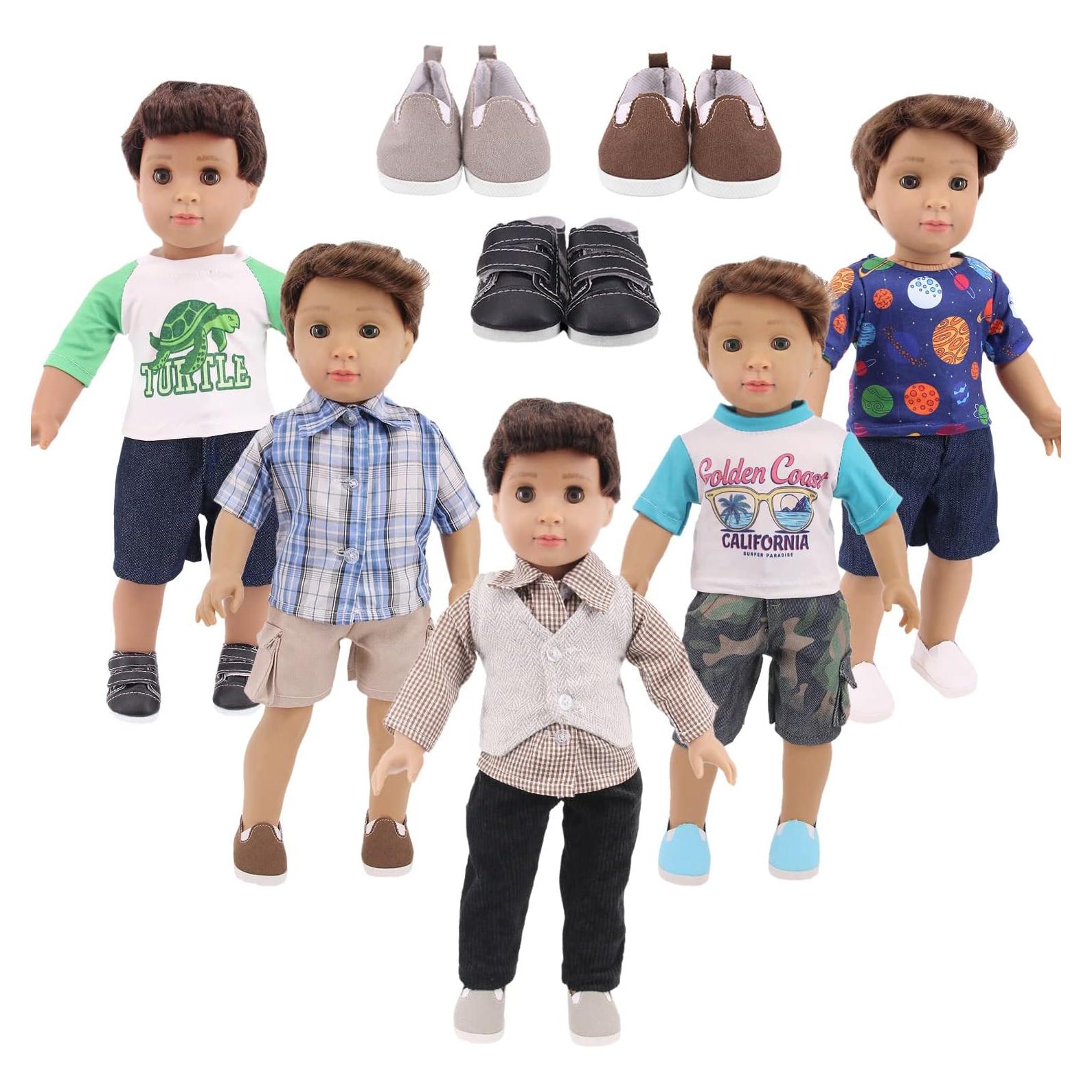 Ecore Fun 5 Conjuntos Ropa y 3 Zapatos para Muñecos 45 cm