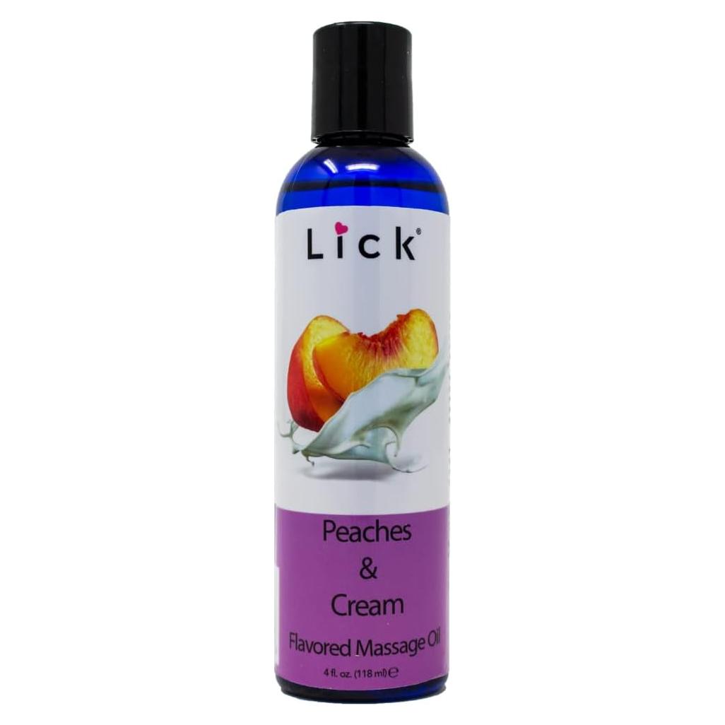 Aceite de Masaje Comestible Lick Durazno y Crema 113.4 ml