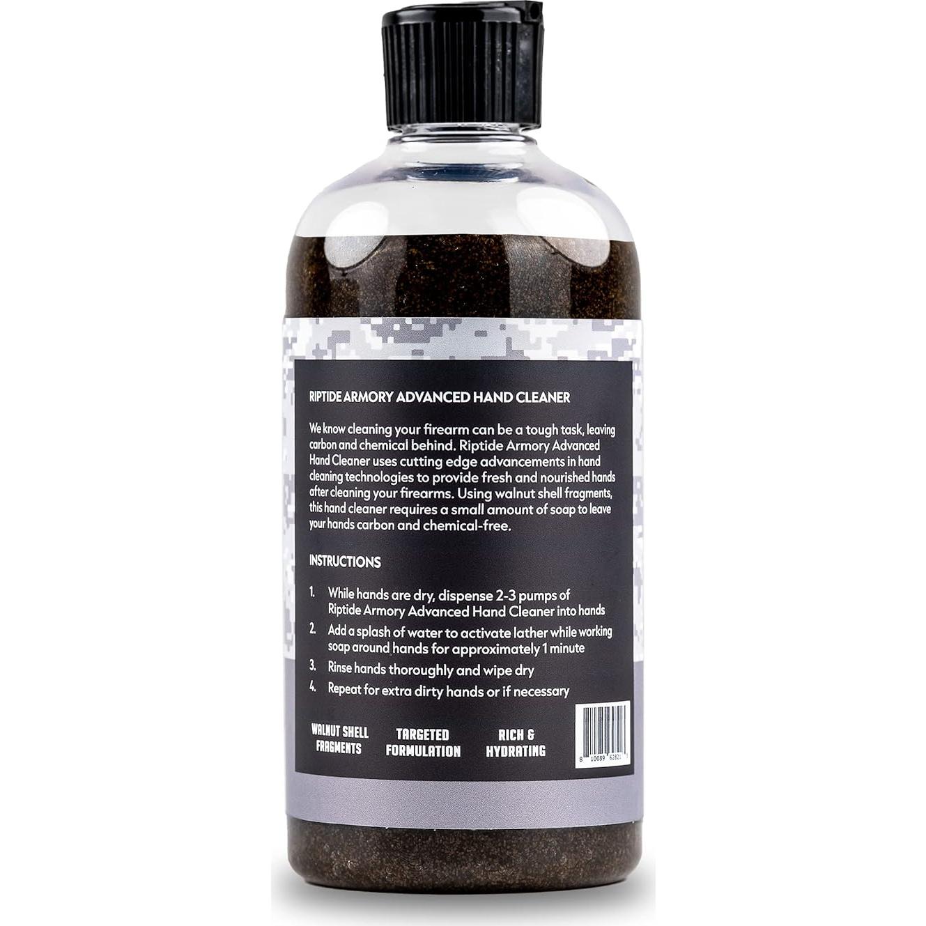 Limpiador de Manos Riptide Armory 355ml con Cáscara de Nuez