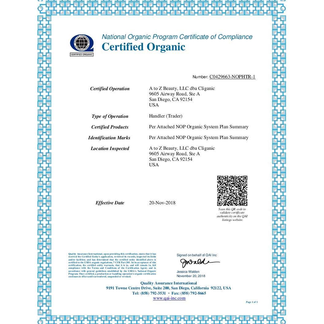 Aceite de Argán Orgánico Cliganic 473ml 100% Puro para Cabello y Piel