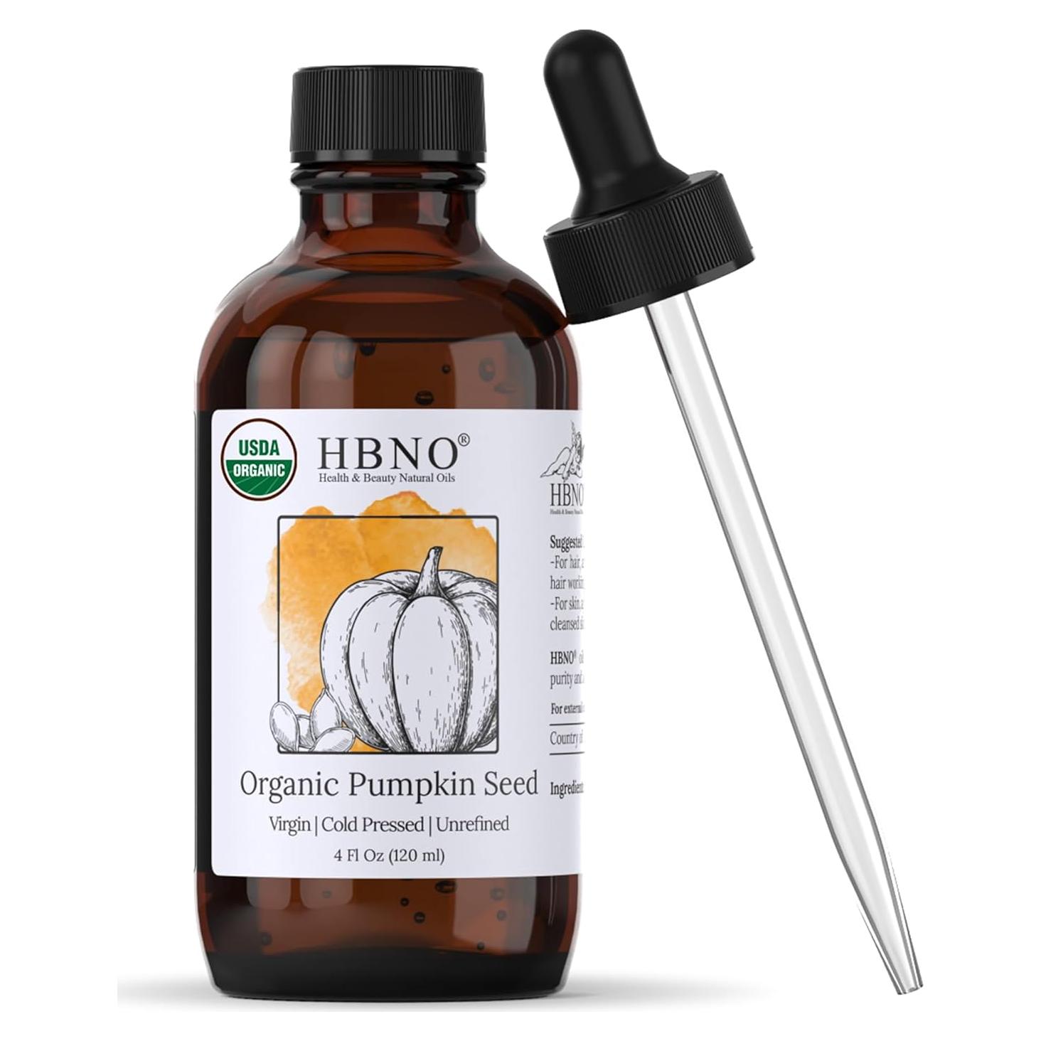 Aceite de Semilla de Calabaza Orgánico HBNO 120 ml Prensado en Frío