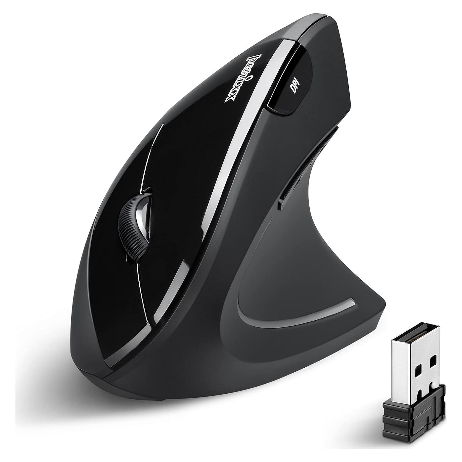 Ratón Vertical Ergonómico Inalámbrico Perixx PERIMICE-713 800/1200/1600 DPI