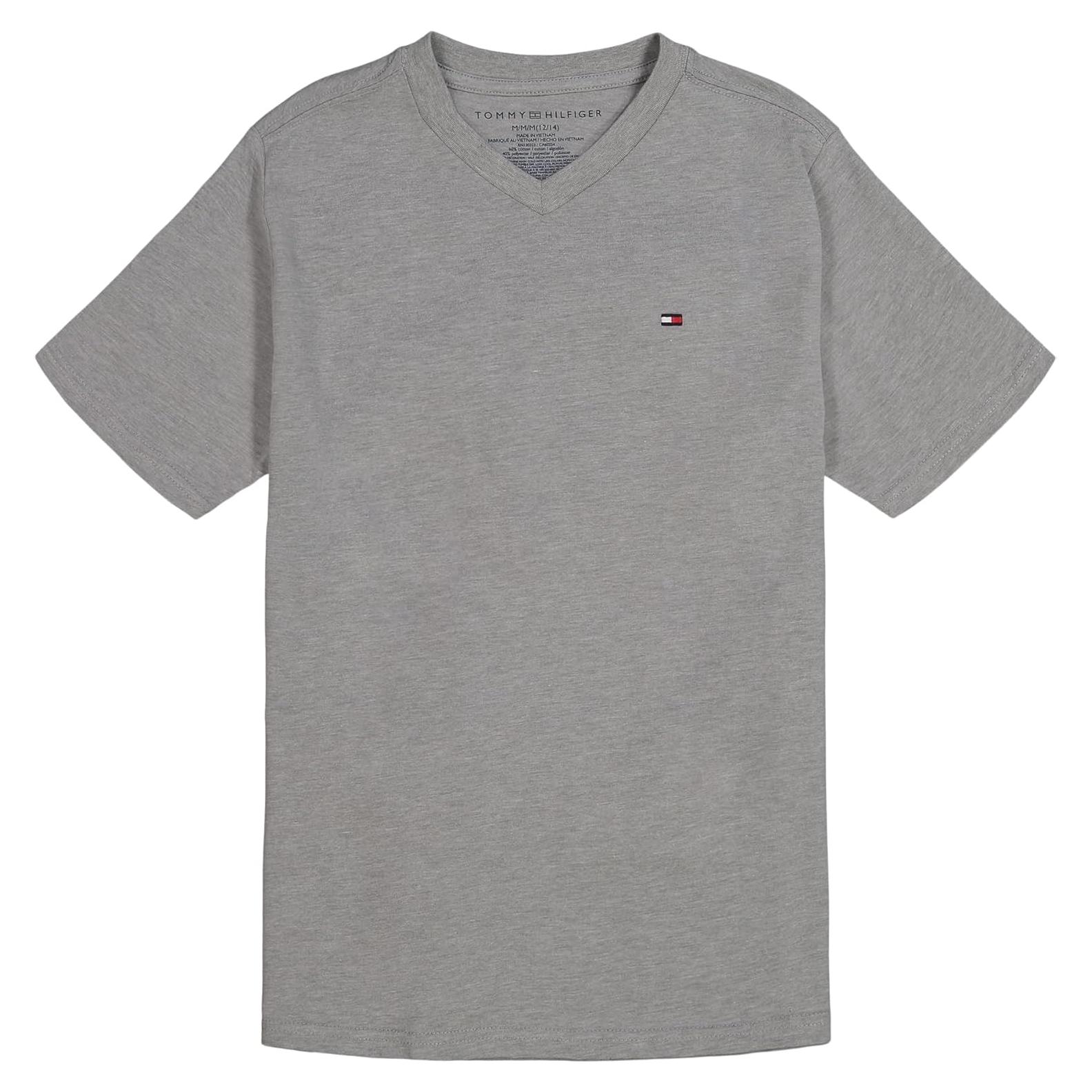 Camiseta de niño Tommy Hilfiger gris clásico manga corta