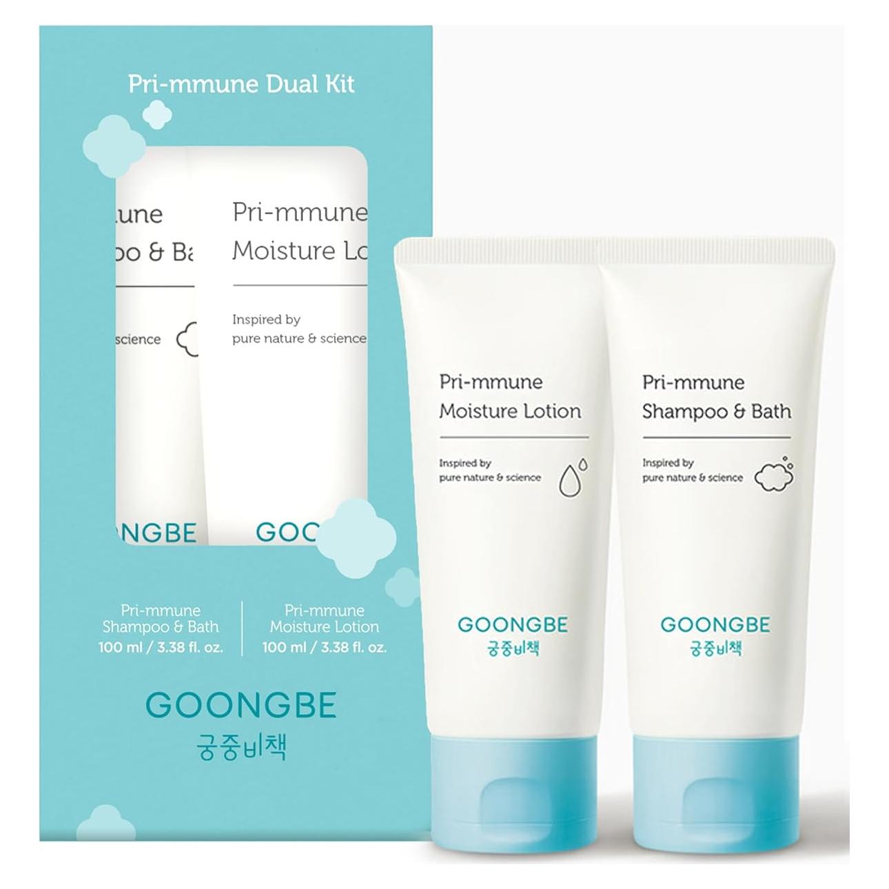 Conjunto de Cuidado de Piel para Bebés GOONGBE - Champú y Loción 100ml