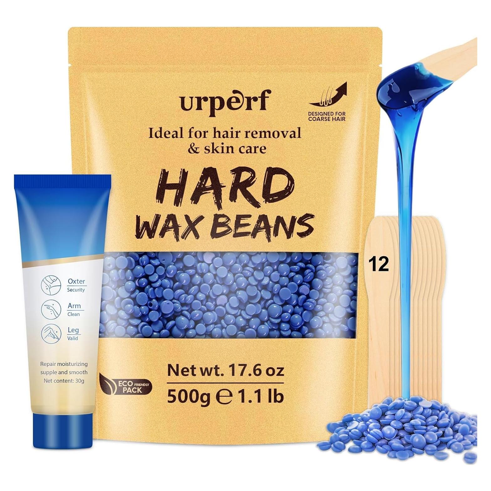 Perlas de Cera Dura Urperf 0.5kg para Depilación Piel Sensible