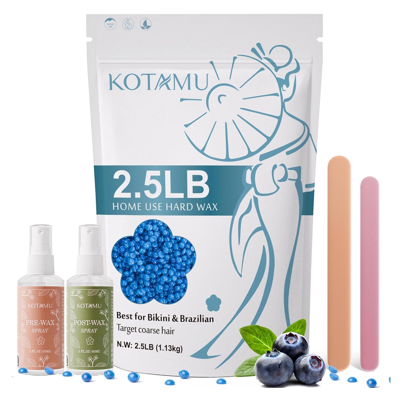 Cera Dura KOTAMU 1.13kg para Depilación Facial y Cuerpo