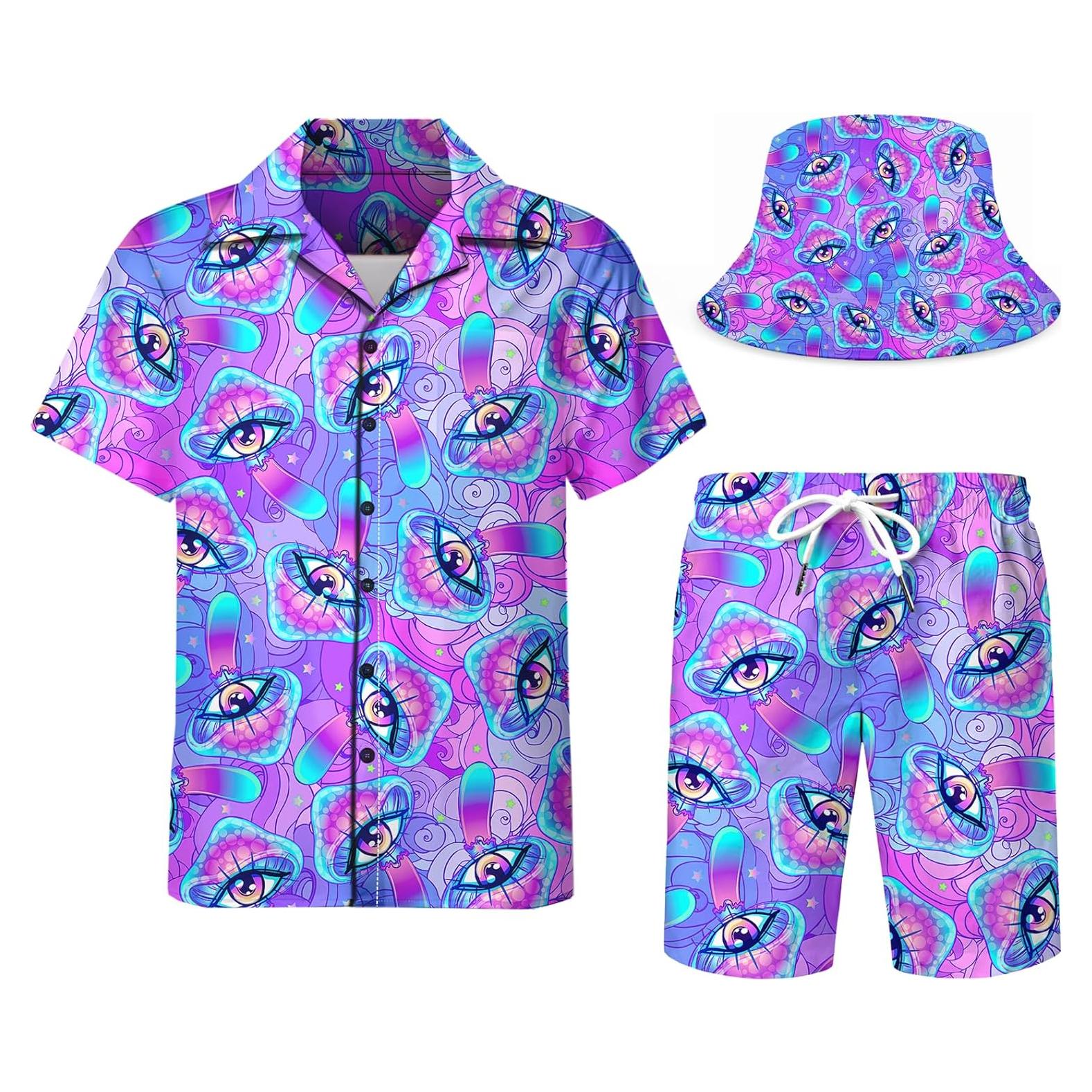 Conjunto de Chándal DOOPCCOR 3 Piezas Hombre Hawaiano