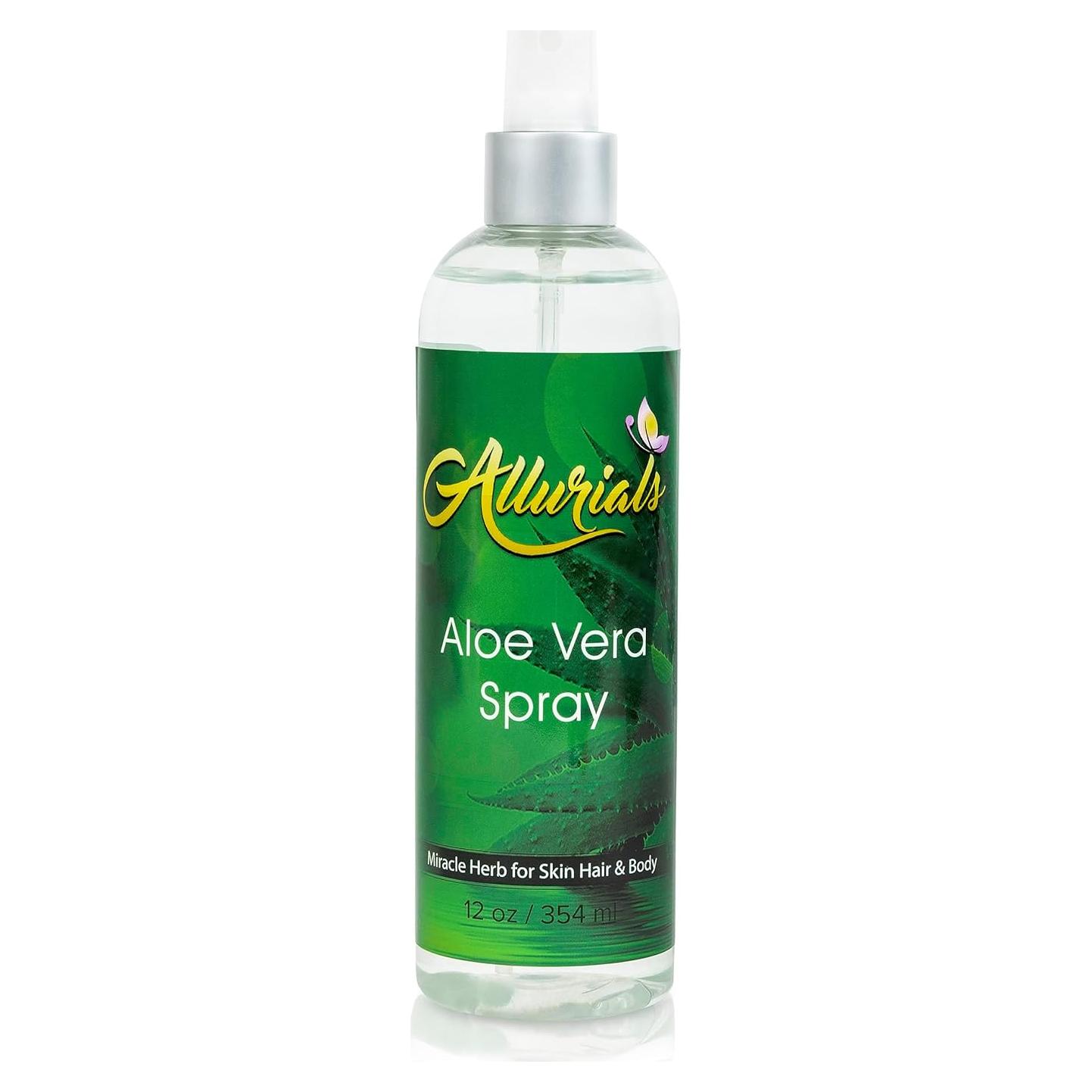 Spray de Aloe Vera Orgánico Allurials 340g - Hidrata Piel y Cabello