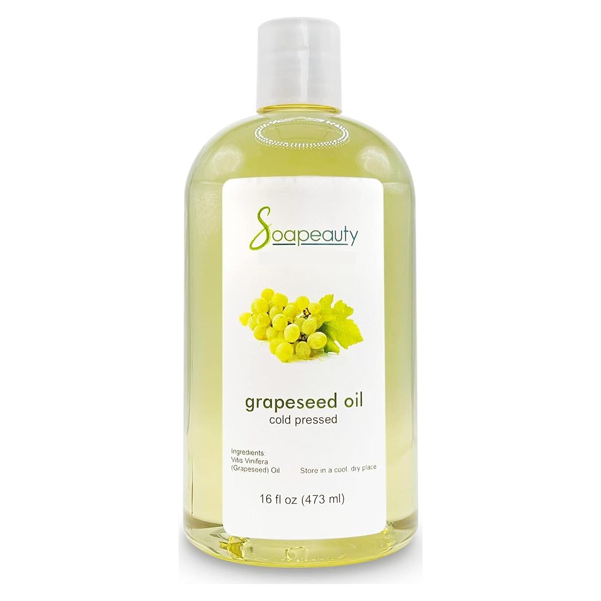 Aceite de Semilla de Uva Soapeauty 473 ml Prensado en Frío 100% Natural