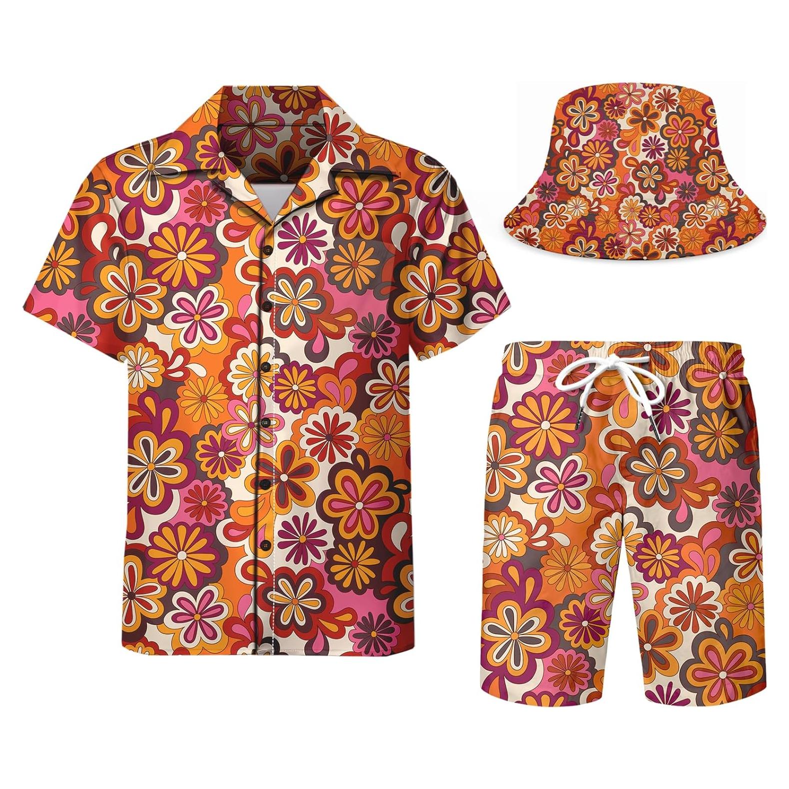 Conjunto de Chándal DOOPCCOR 3 Piezas Hombre Hawaiano