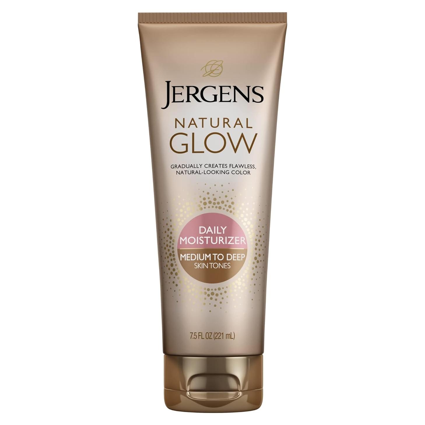 Loción Autobronceadora Jergens Natural Glow 212 g - Hidratante Diario Medio a Oscuro