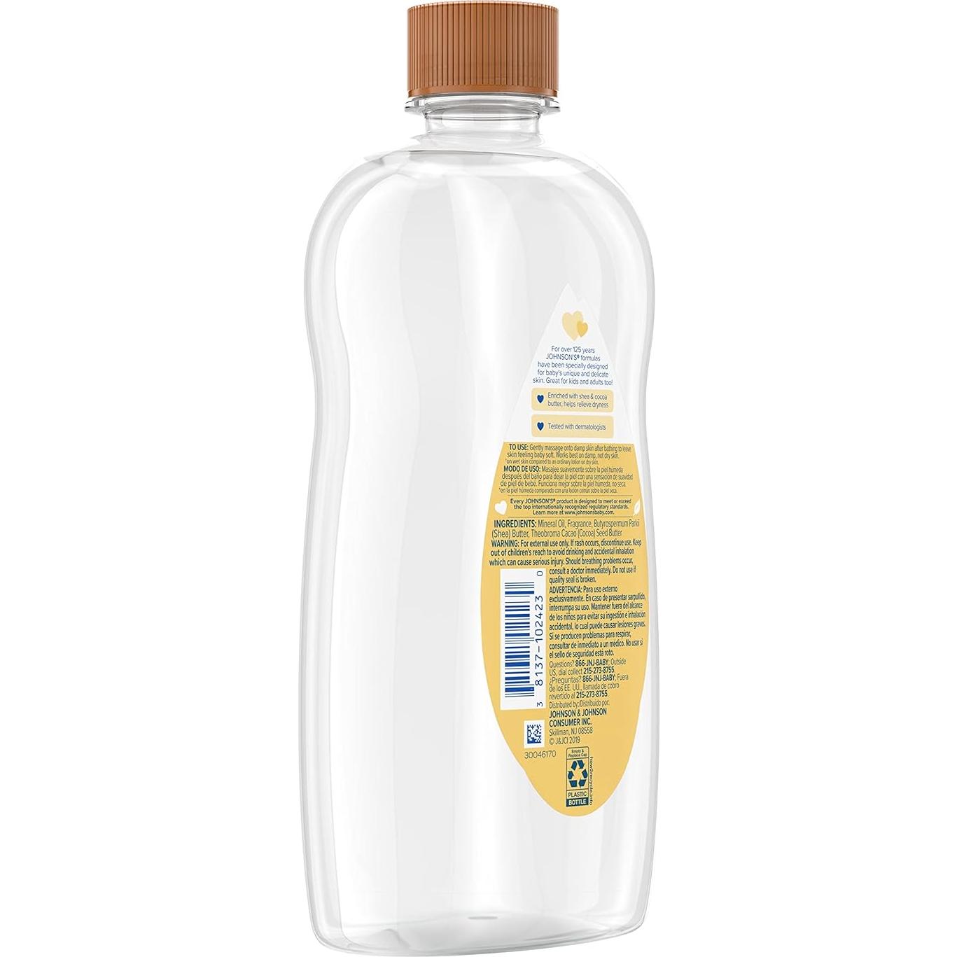 Aceite para Bebés Johnson's 591 ml Hipoalergénico con Karité