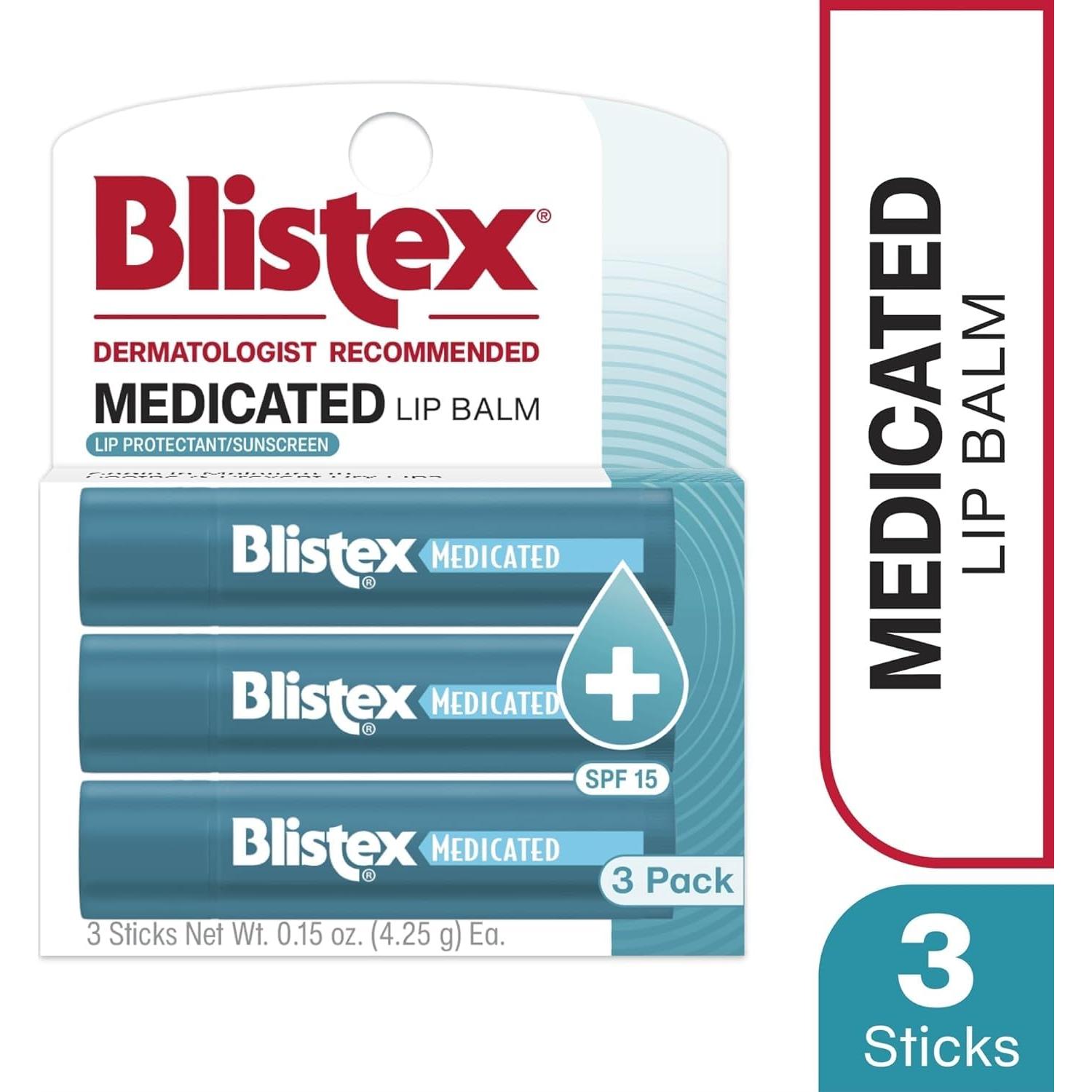 Bálsamo Labial Medicado Blistex SPF 15, 20.1 Gramos, Hidratante