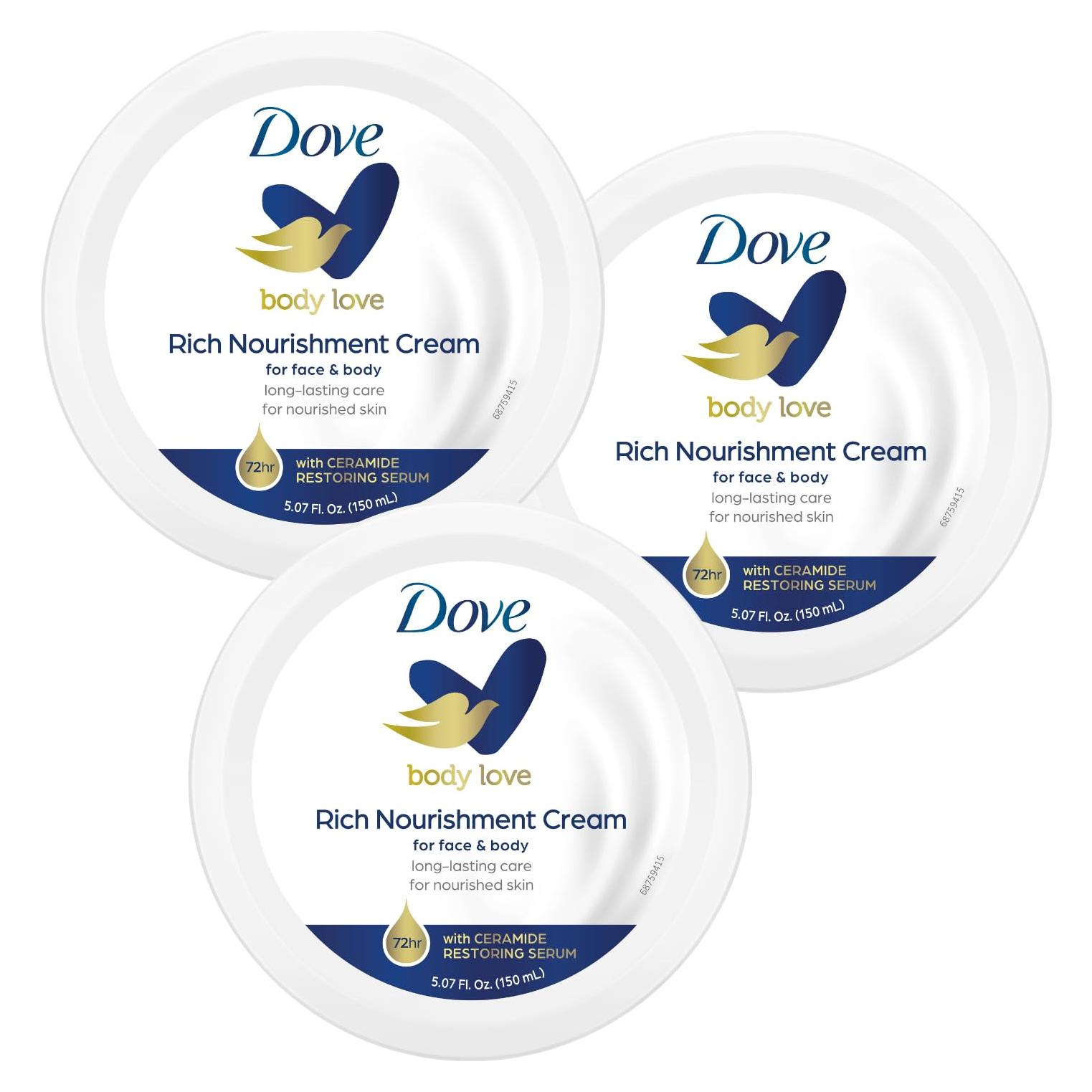 Crema Hidratante Dove 3x143g para Piel Extra Seca