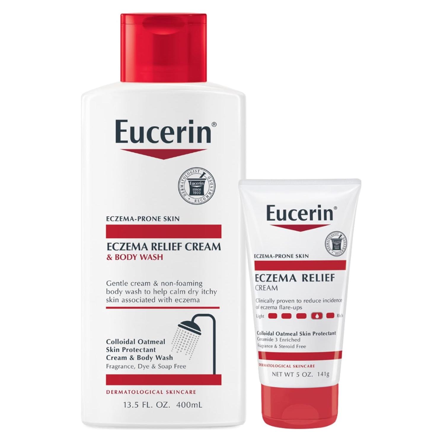 Set Eucerin Crema y Gel de Ducha para Alivio del Eczema 400ml + 150ml
