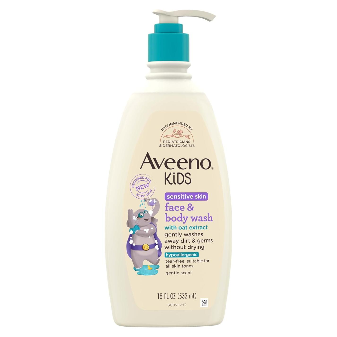 Jabón Facial y Corporal Aveeno Niños 532 ml Piel Sensible