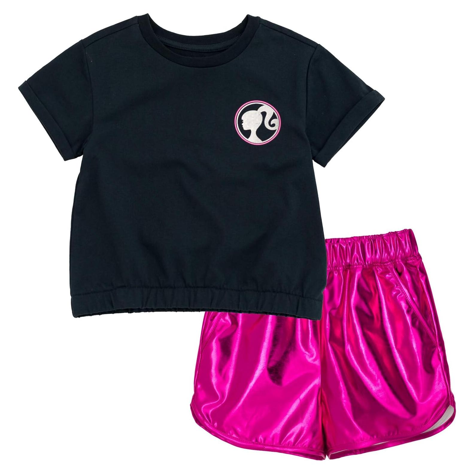 Conjunto camiseta corta y pantalones cortos Barbie 2T-14-16