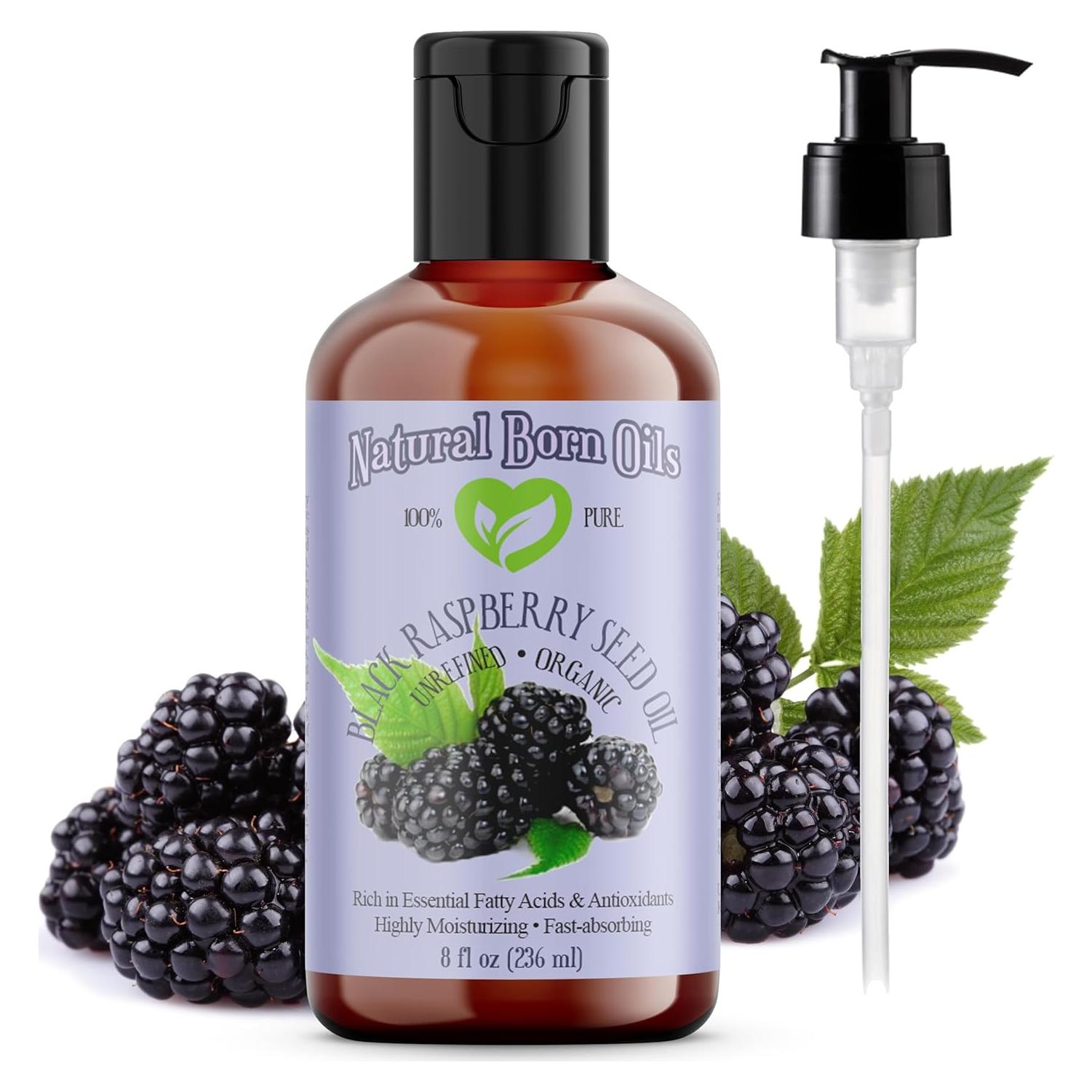 Aceite de Semilla de Frambuesa Negra Natural Born Oils 226ml Orgánico