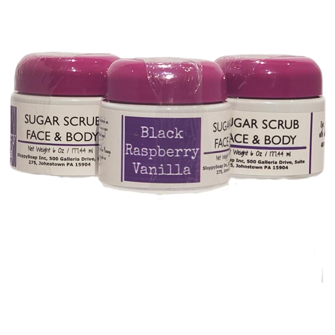 Exfoliante de Azúcar SloppySoap 170g Frambuesa Negra y Vainilla