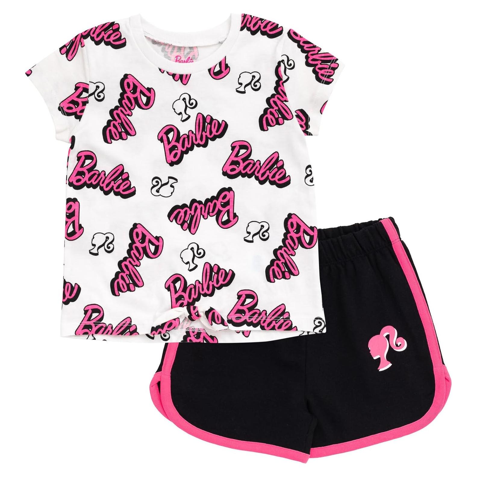 Conjunto Barbie Camiseta y Pantalones Cortos Niñas 4T