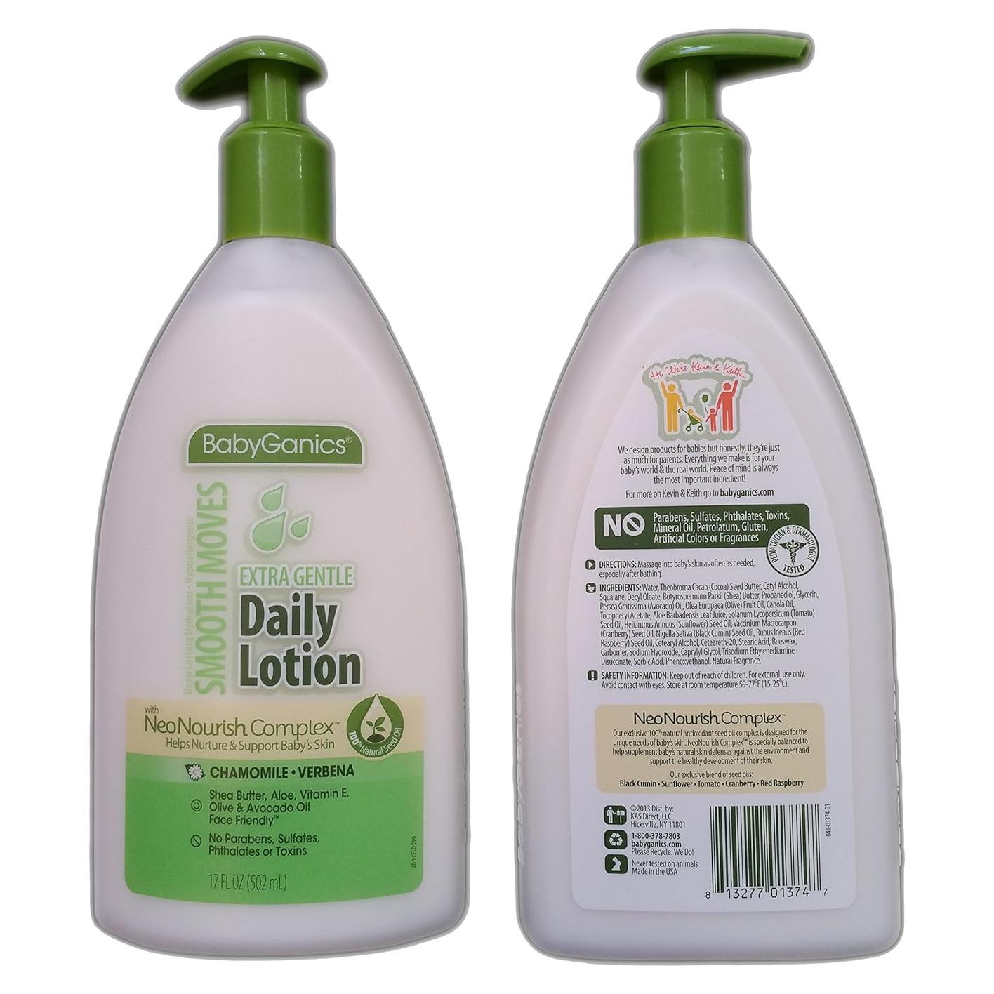 Loción Diaria Babyganics Manzanilla Verbena 482g Paquete 2