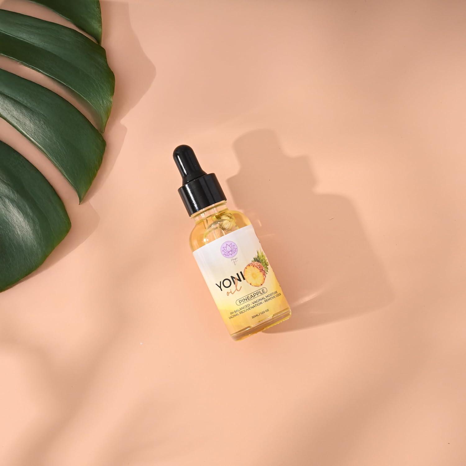 Aceite Yoni V Mágico Orgánico para Mujeres - Hidratante Vaginal Piña