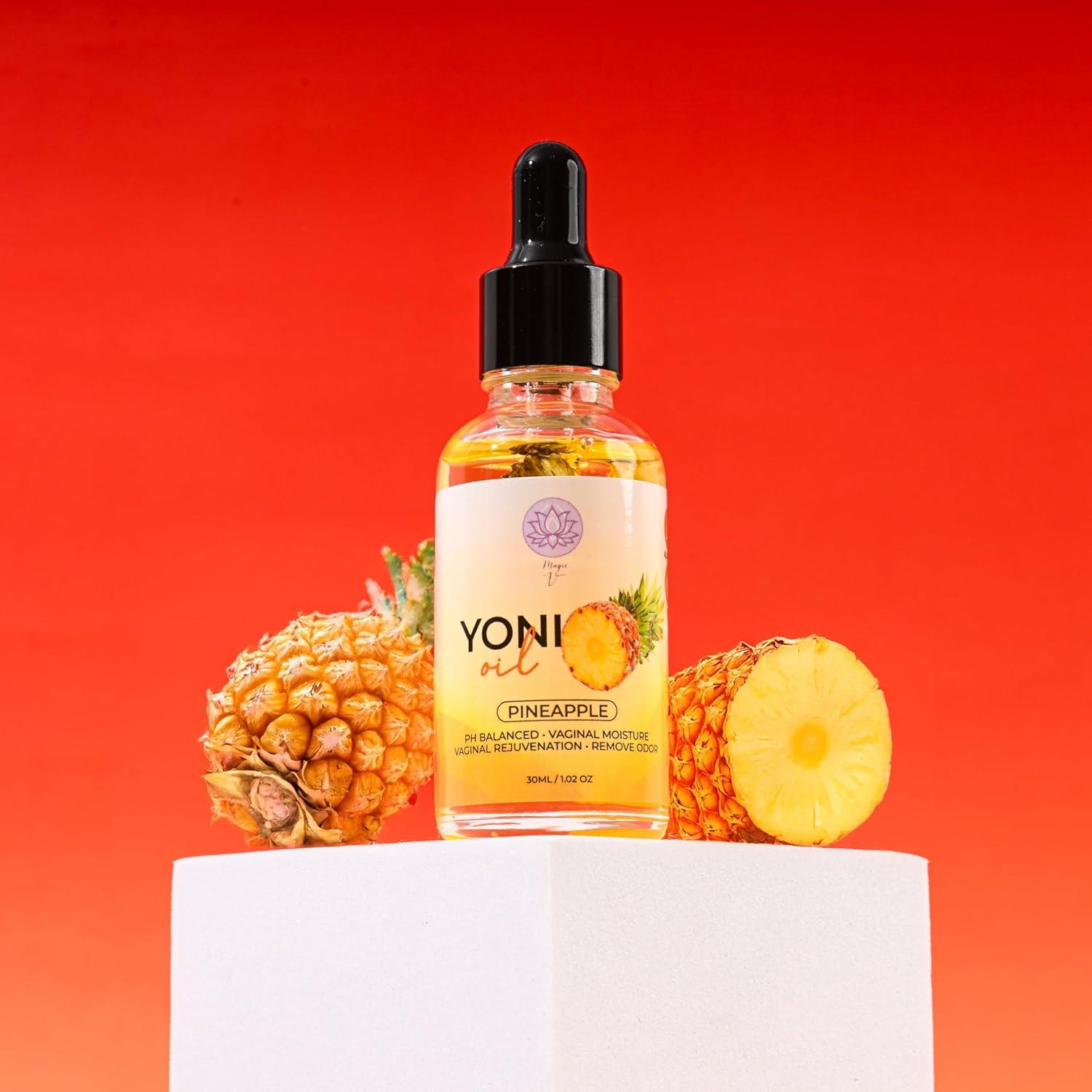 Aceite Yoni V Mágico Orgánico para Mujeres - Hidratante Vaginal Piña