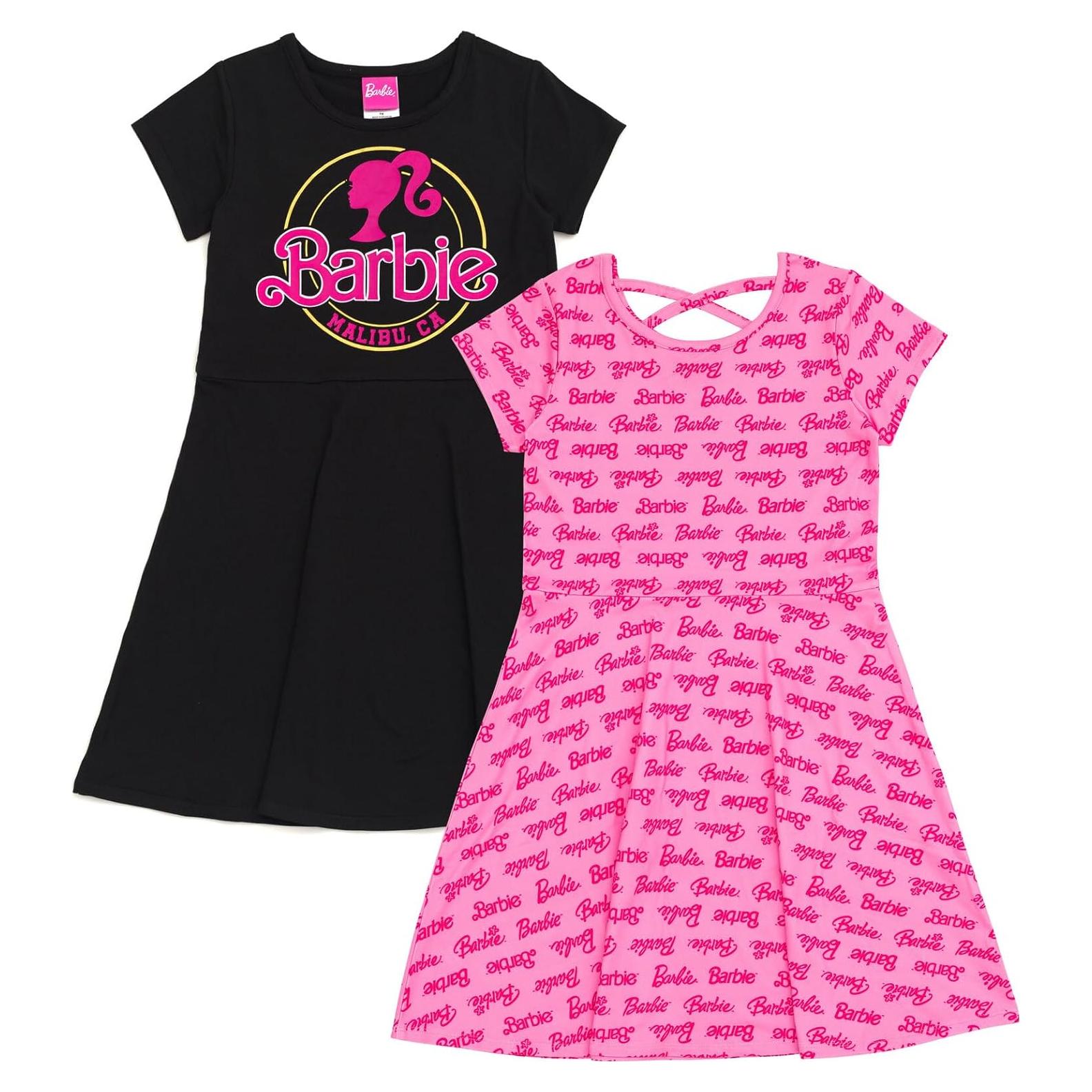 Vestido Patinadora Niñas Barbie 4-6 Años Rosa/Negro