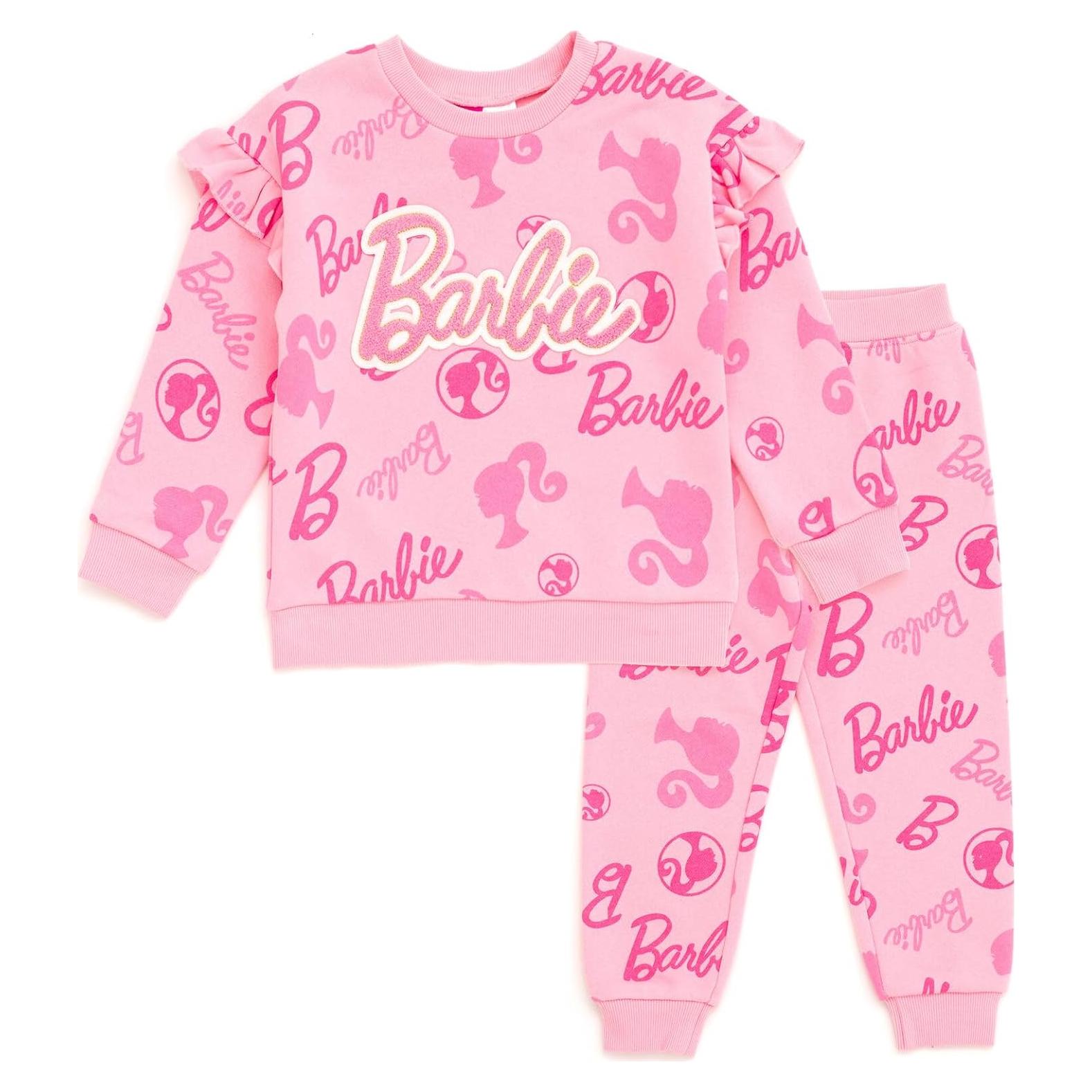 Conjunto Sudadera y Jogger Barbie Rosa 0-2 Años