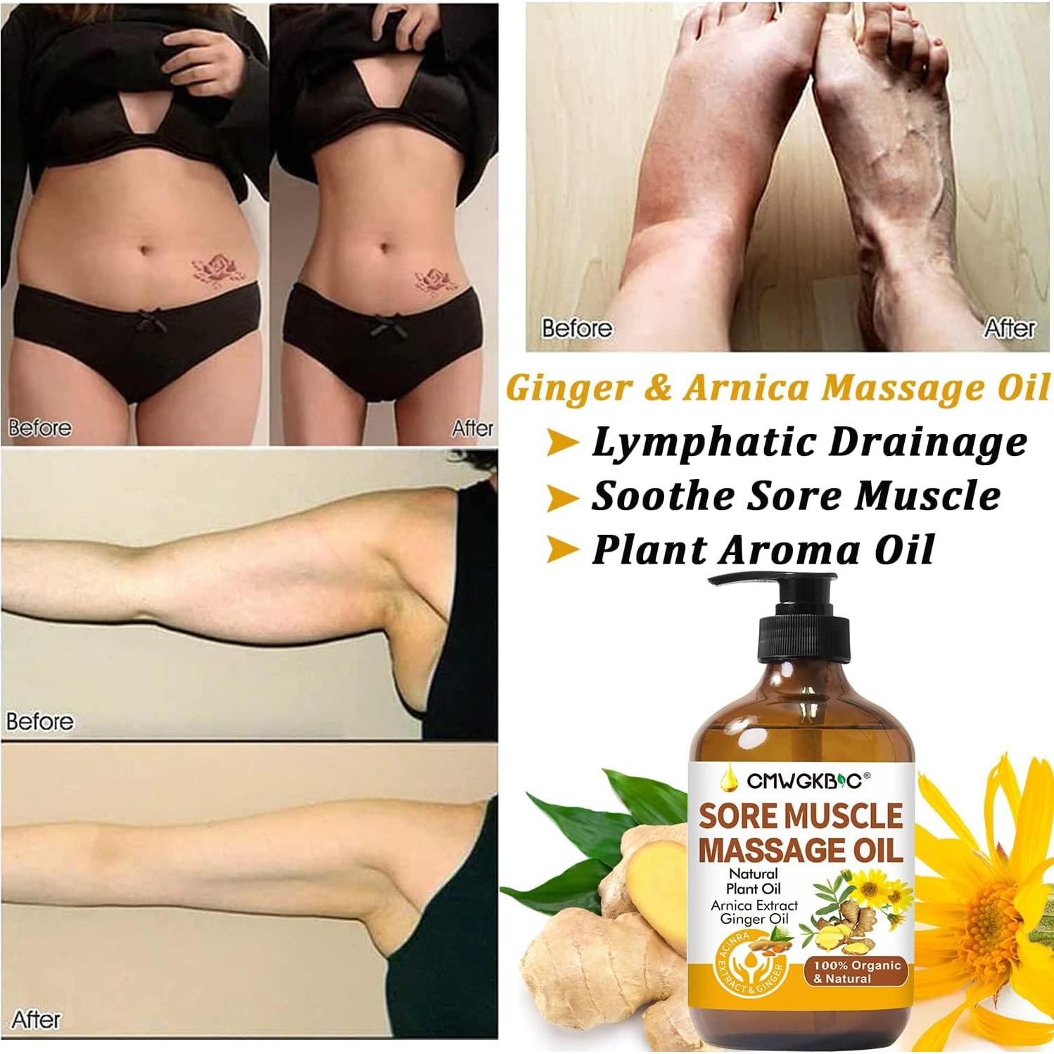 Set de Aceite de Masaje Jengibre y Lavanda + Pelota - 3 Piezas