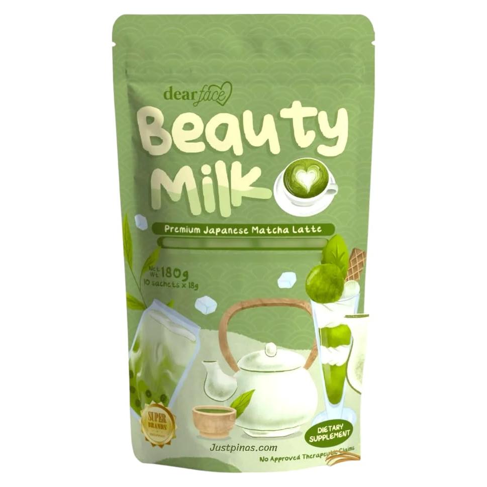 Leche de Belleza Dear Face Matcha 119g - Bebida Proteica Vegana