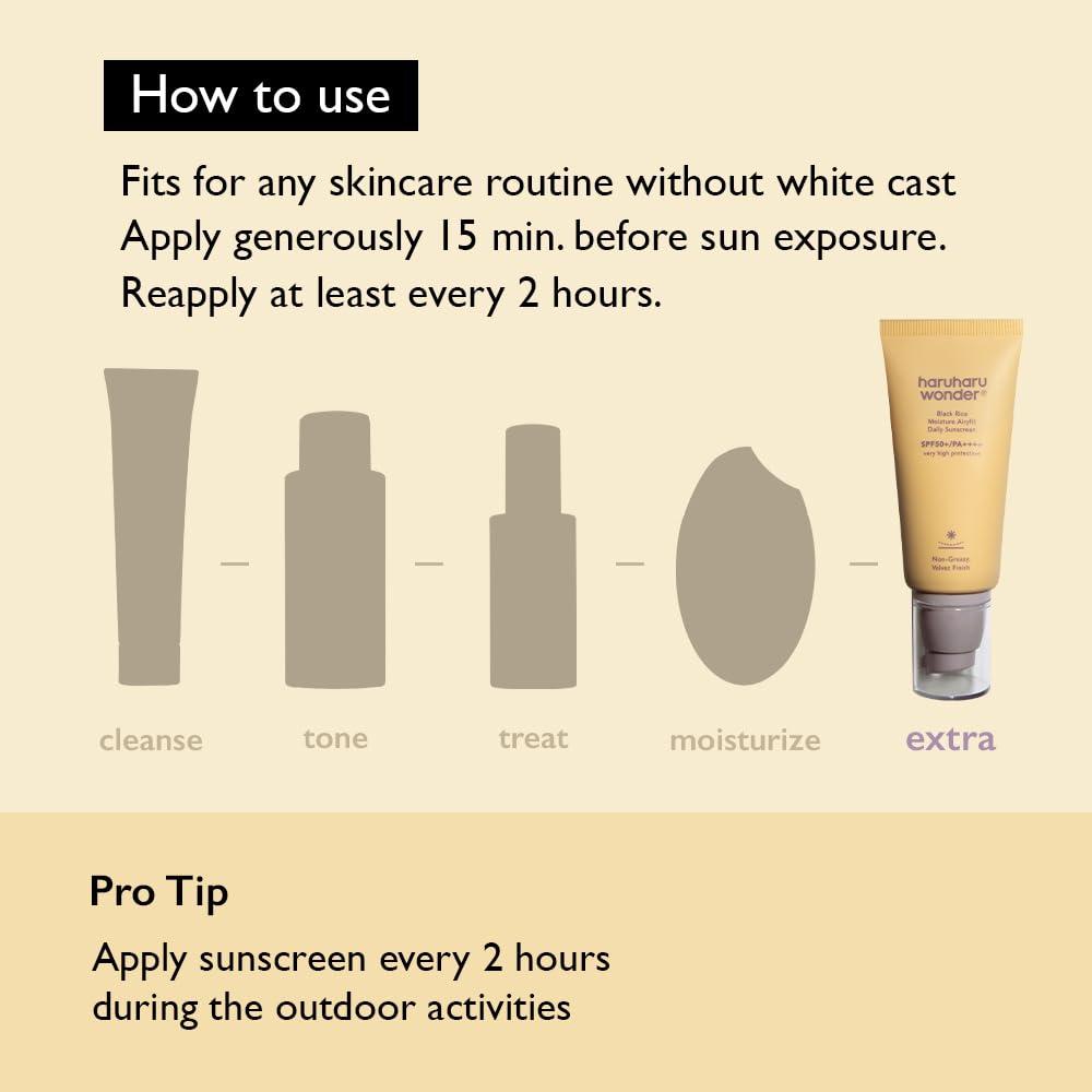 Protector Solar Haruharu Wonder Arroz Negro 49.9ml x2