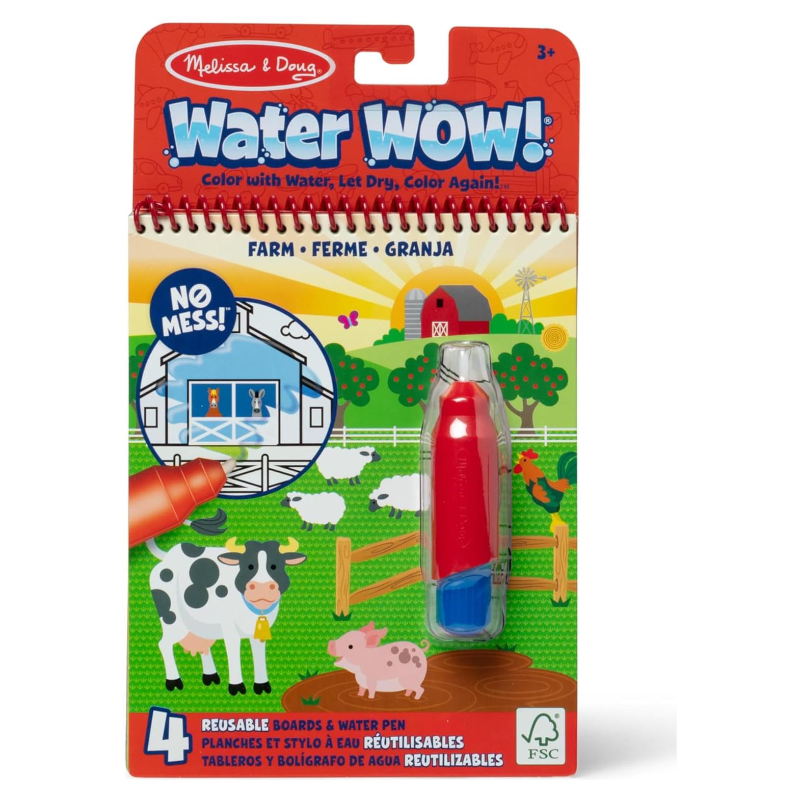 Melissa & Doug Water Wow! Granja - Libro de Pintura Infantil