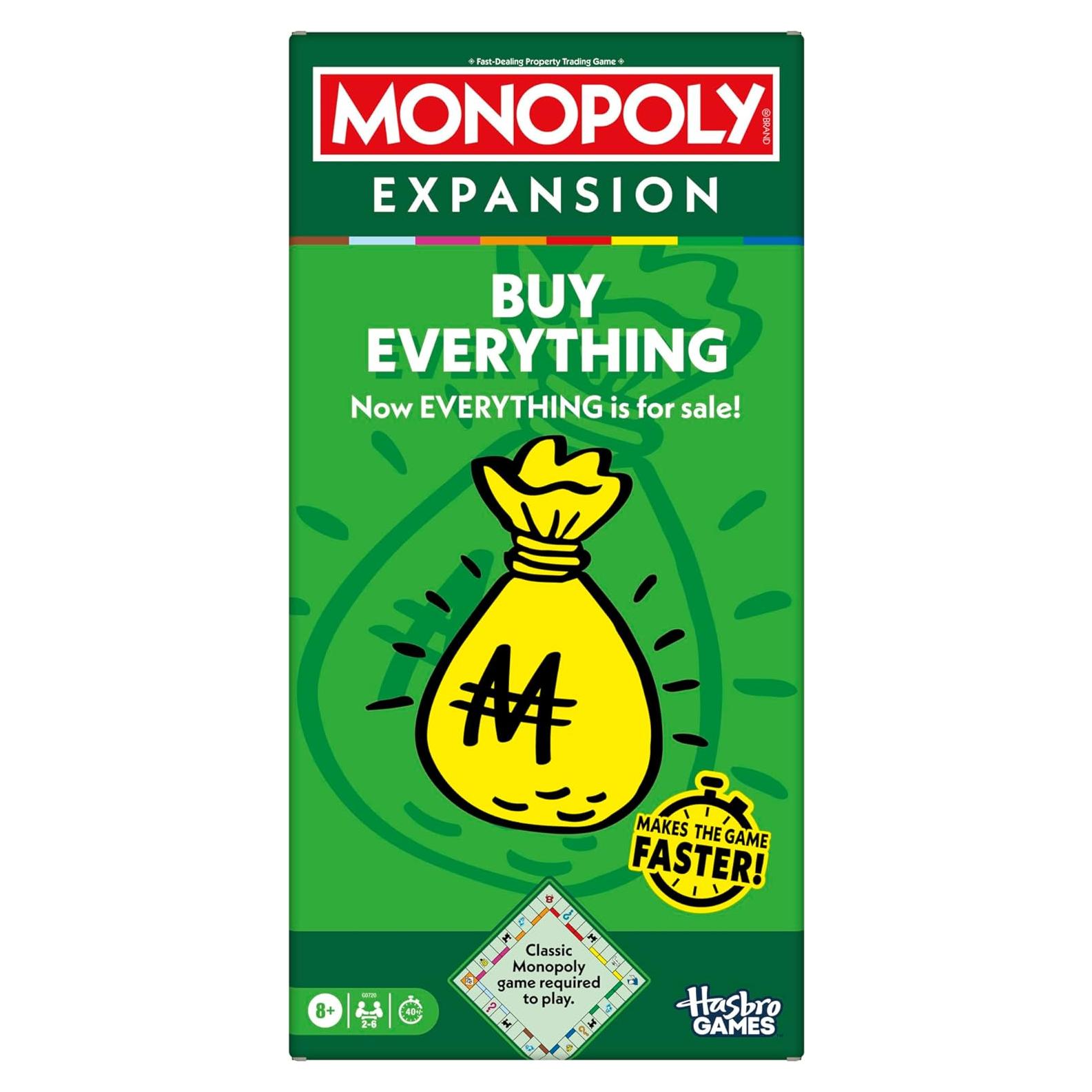 Monopoly Compra Todo Hasbro Expansión Juego Rápido 2-6 Jugadores