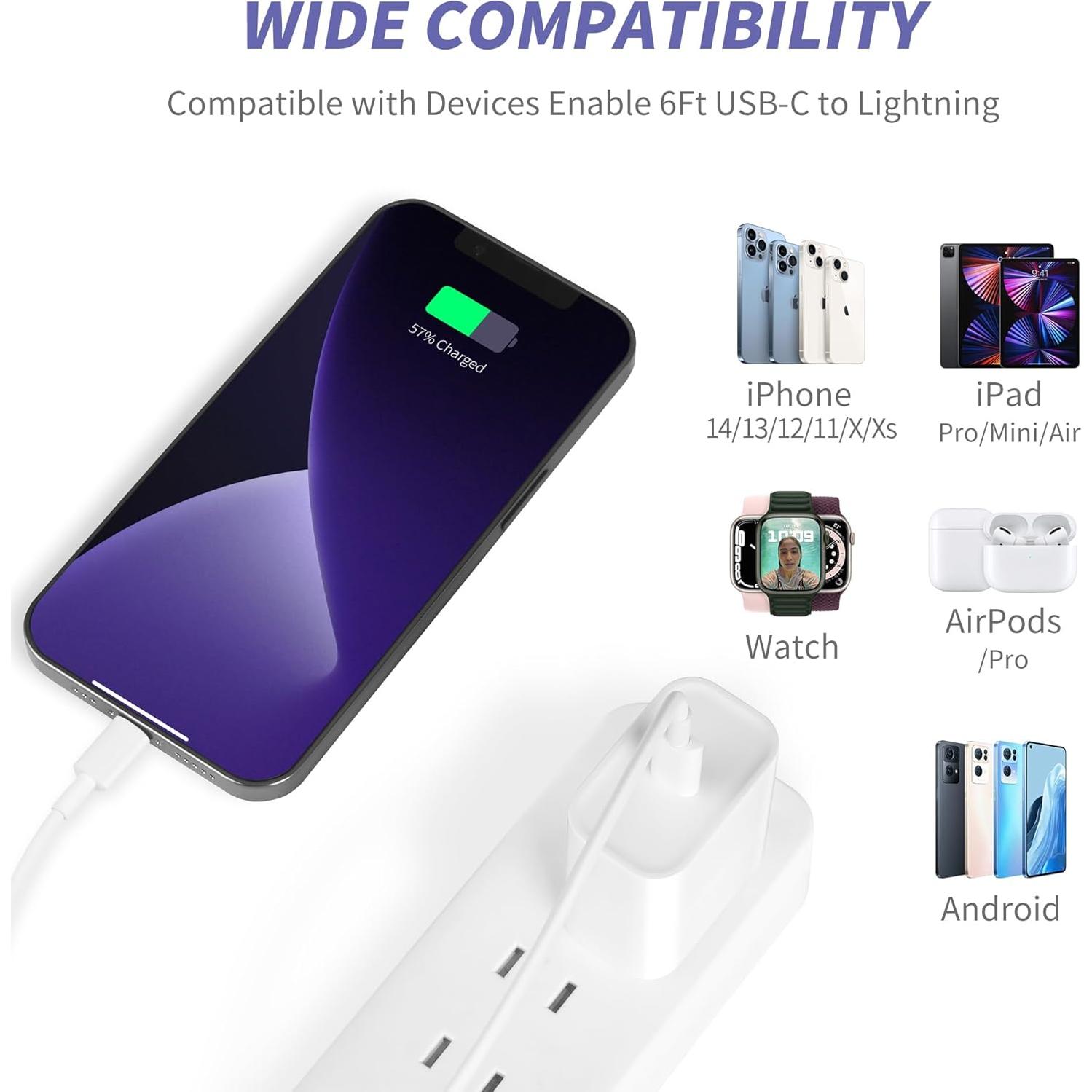 Cargador Rápido 20W MAILESI + Cable USB-C a Lightning 6FT