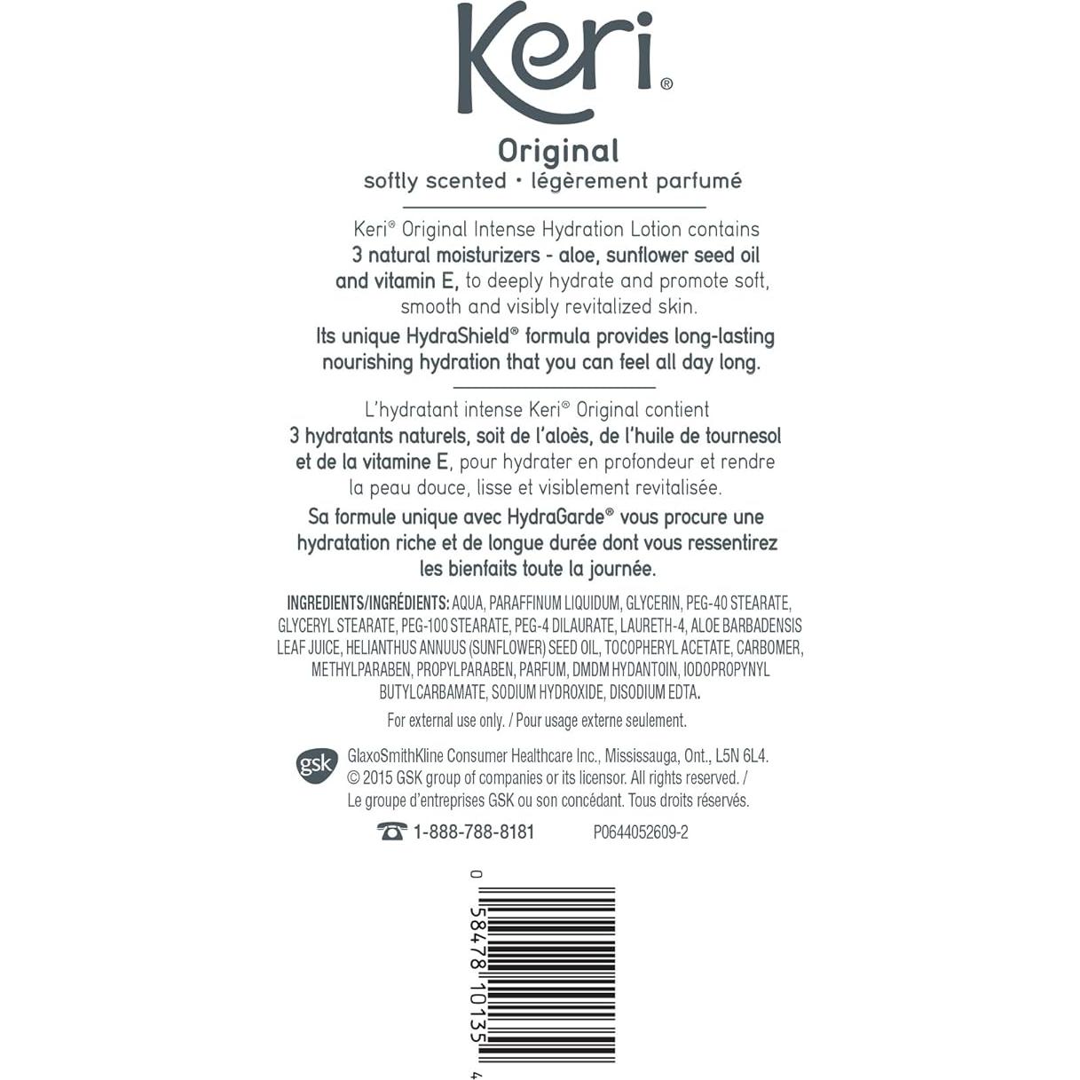Loción Keri Original Hidratación Intensa 900 ml Aroma Suave