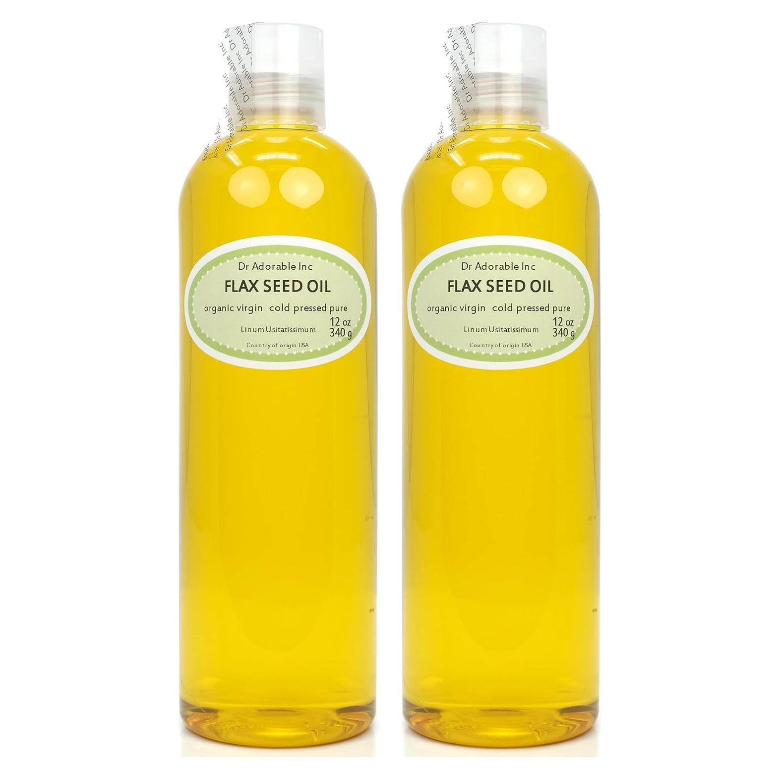 Aceite de Semilla de Lino Orgánico Dr Adorable 700 ml Prensado en Frío