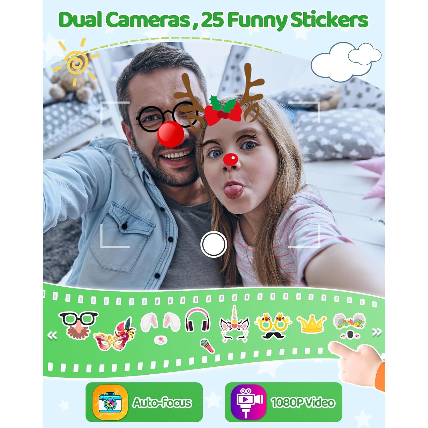 KOKODI Teléfono Inteligente Verde para Niños 3-10 Años