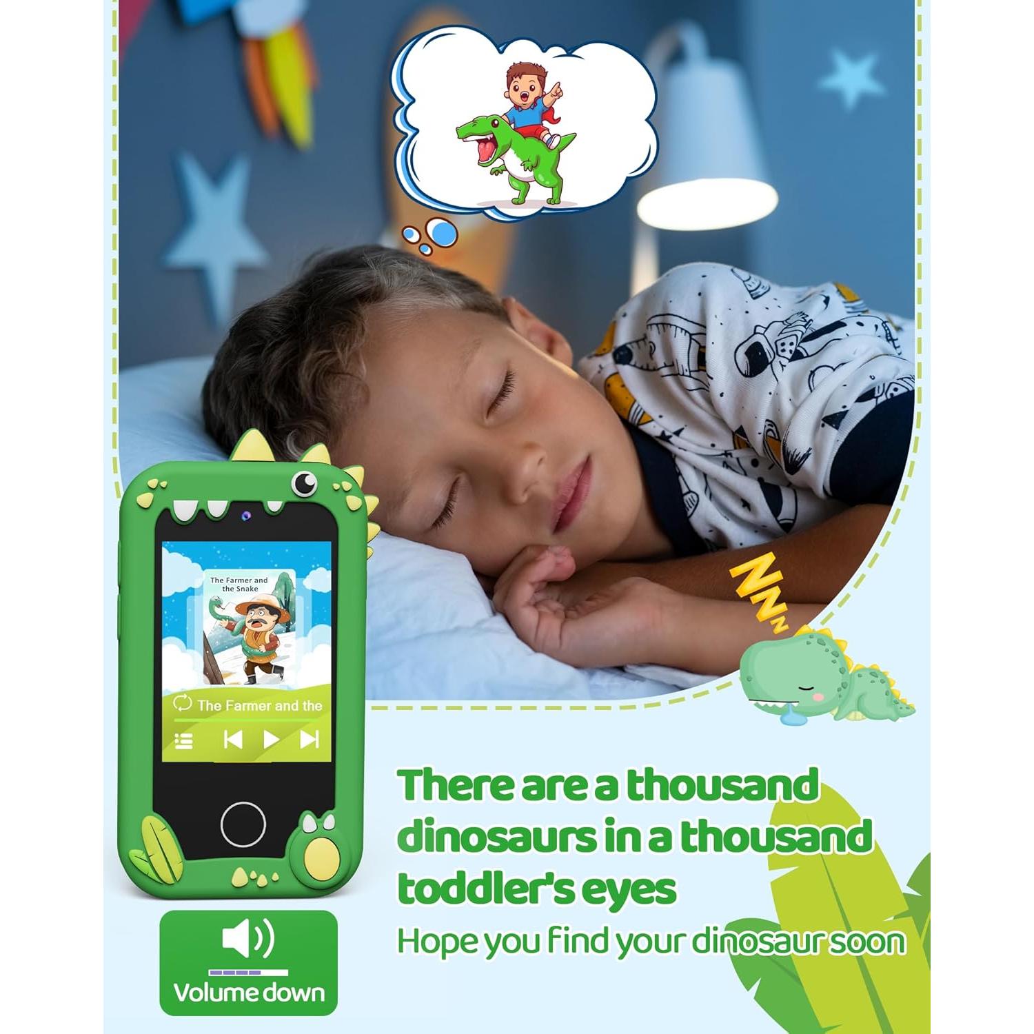 KOKODI Teléfono Inteligente Verde para Niños 3-10 Años