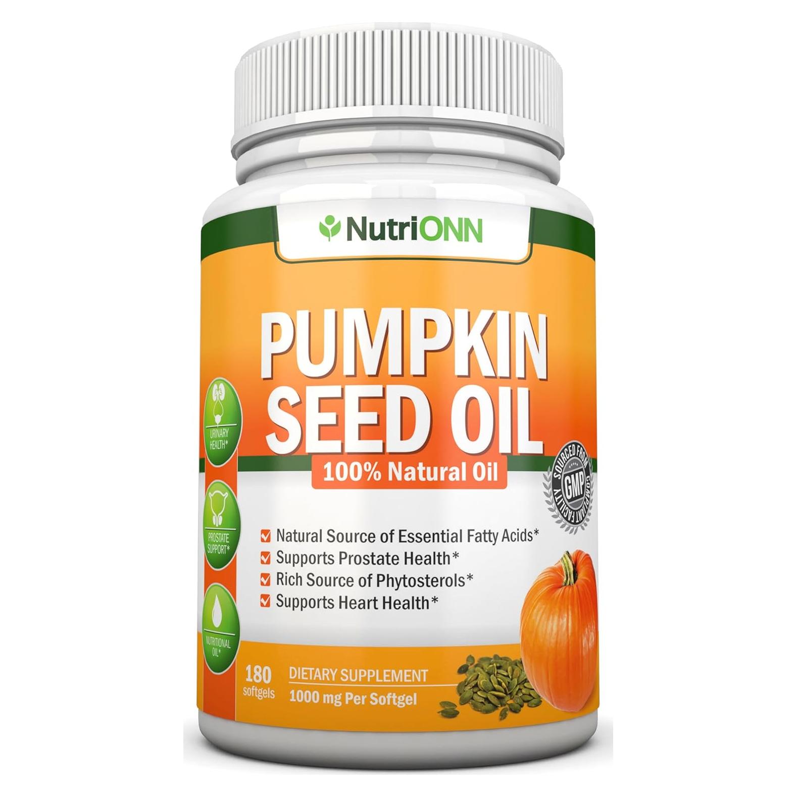 Aceite de Semilla de Calabaza NutriONN 1000mg 180 Gelatinas