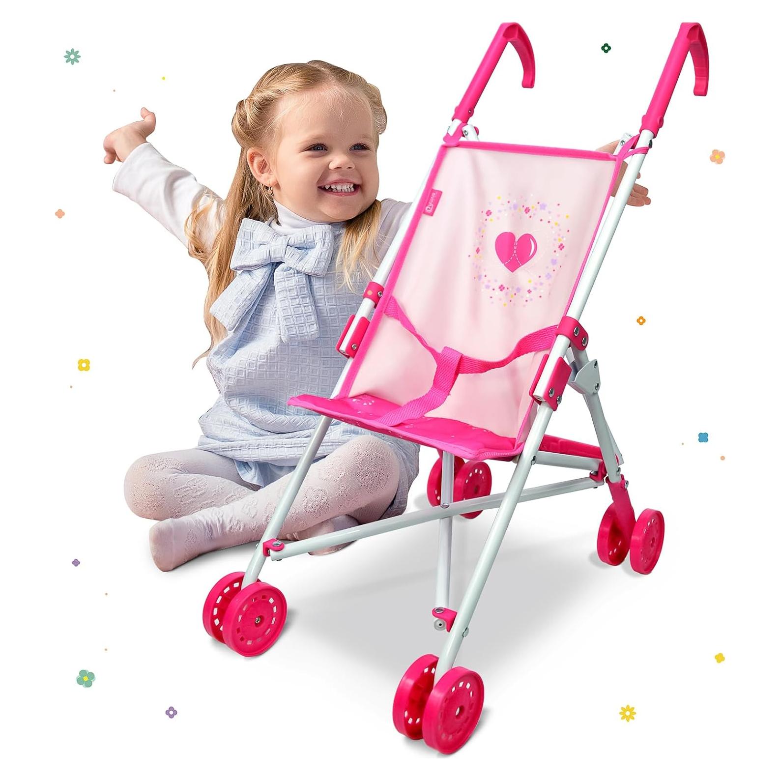 Carrito de Muñeca Anivia DB102pink Plegable para Niños