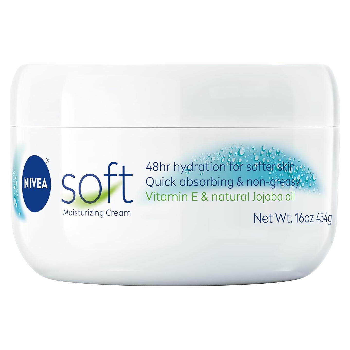 NIVEA Suave Crema Hidratante 454 g - Facial, Corporal y de Manos