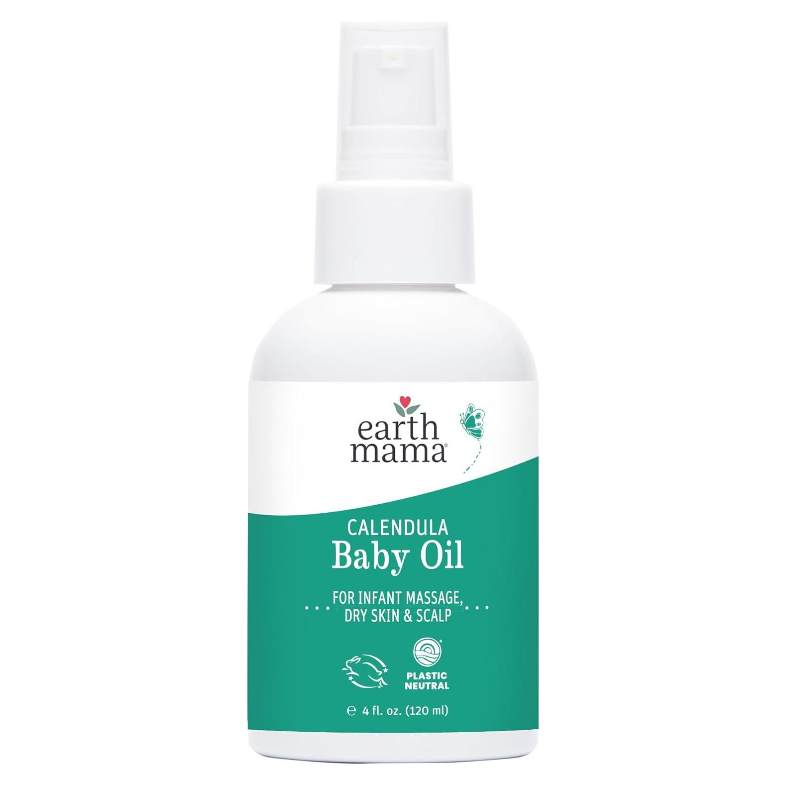 Aceite para Bebés Calendula Earth Mama 118 ml Hidratante