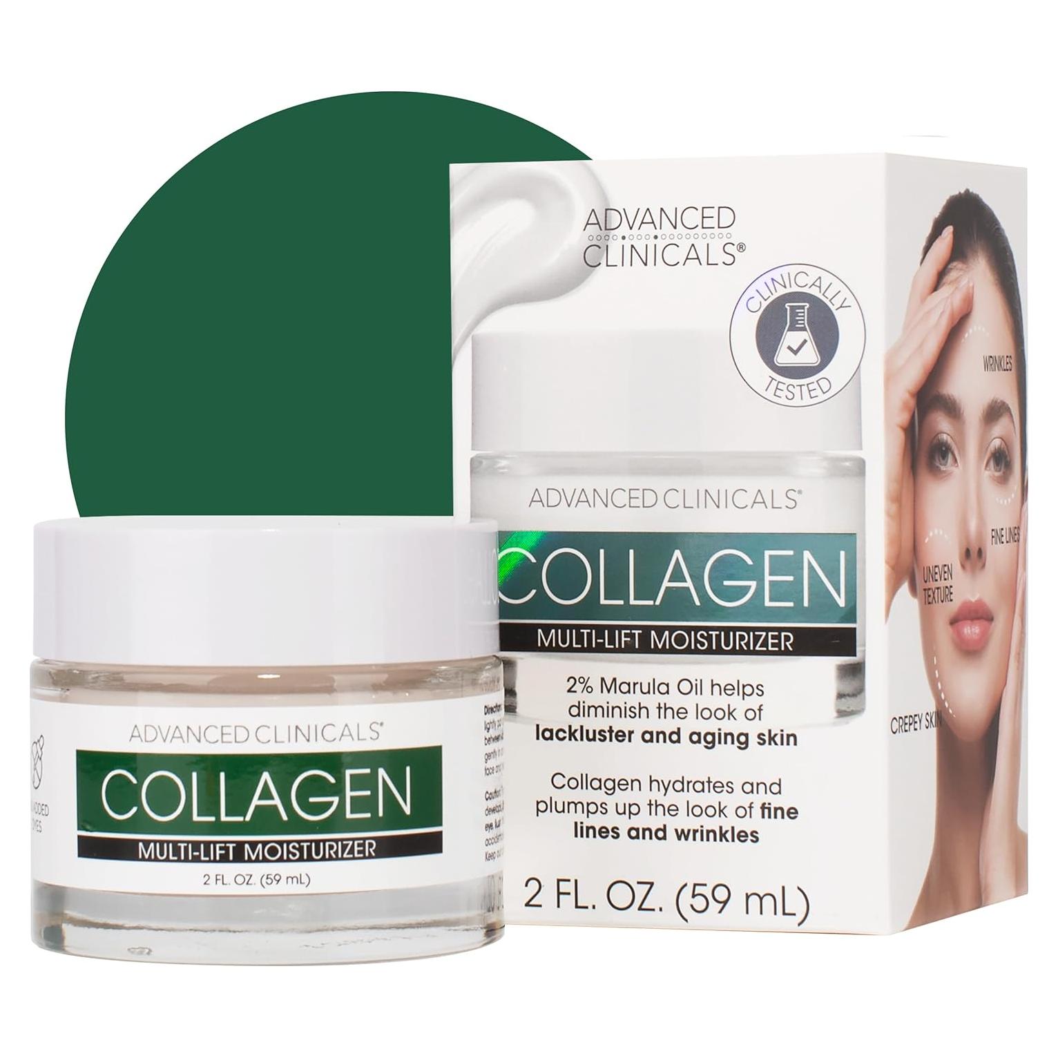 Gel-Crema Facial Hidratante Advanced Clinicals 59 ml Colágeno