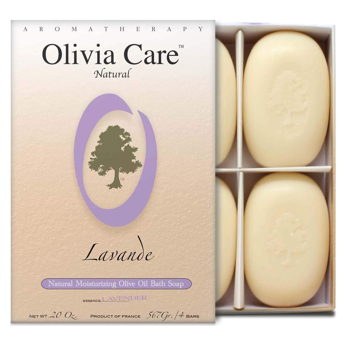 Jabón en Barra de Lavanda Olivia Care - Set de 4 x 142 g - Orgánico