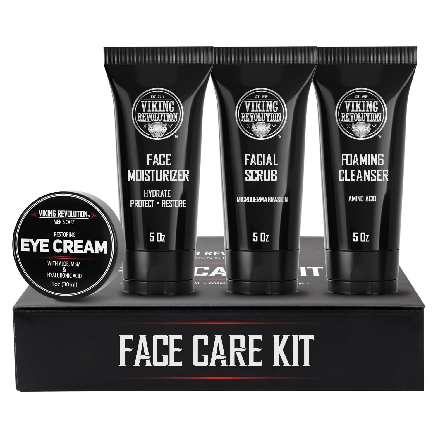 Kit de Cuidado Facial Masculino Viking Revolution - 4 Productos