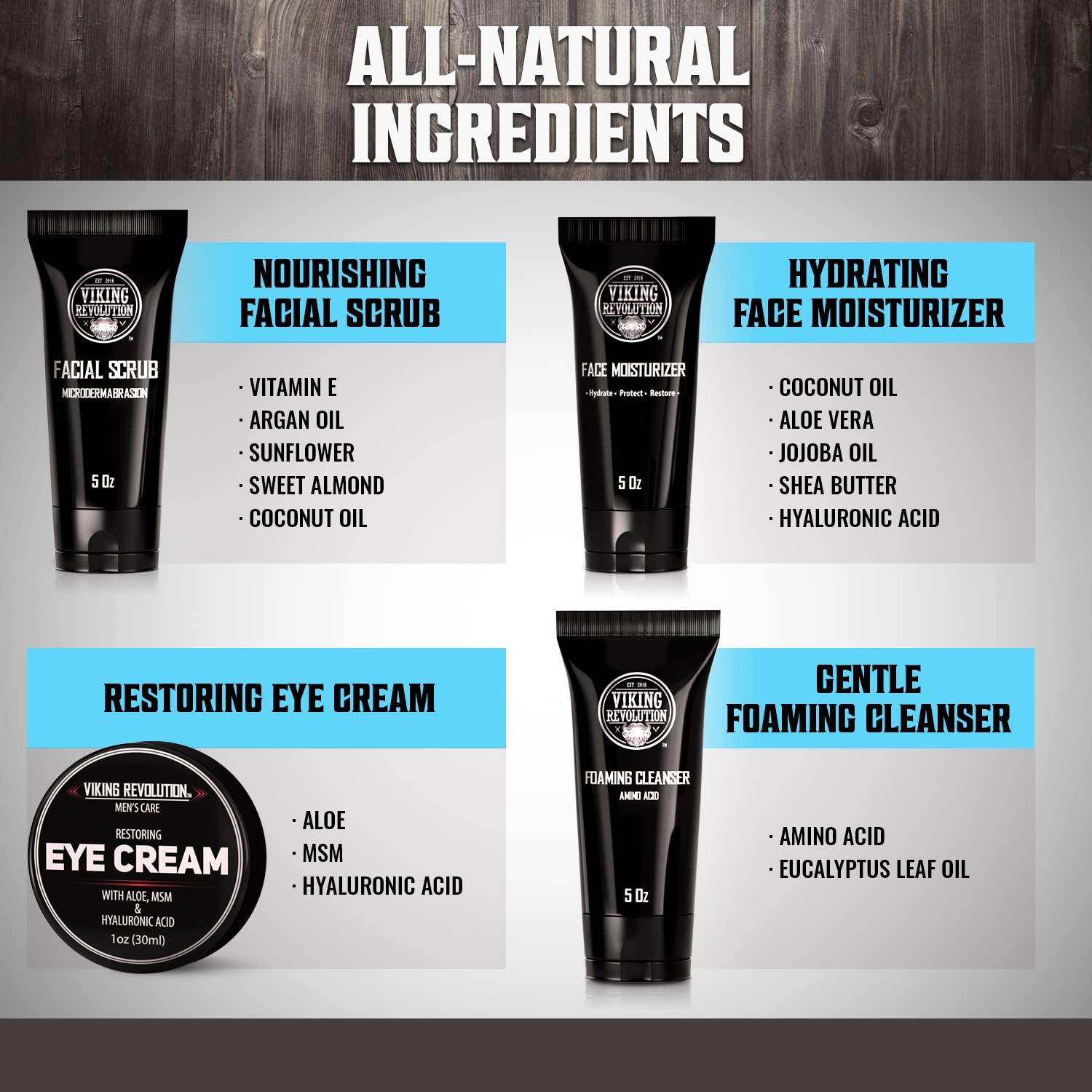 Kit de Cuidado Facial Masculino Viking Revolution - 4 Productos