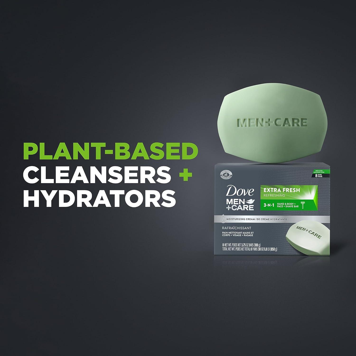 DOVE MEN + CARE Barra Limpiadora 3 en 1 Extra Fresca 106g